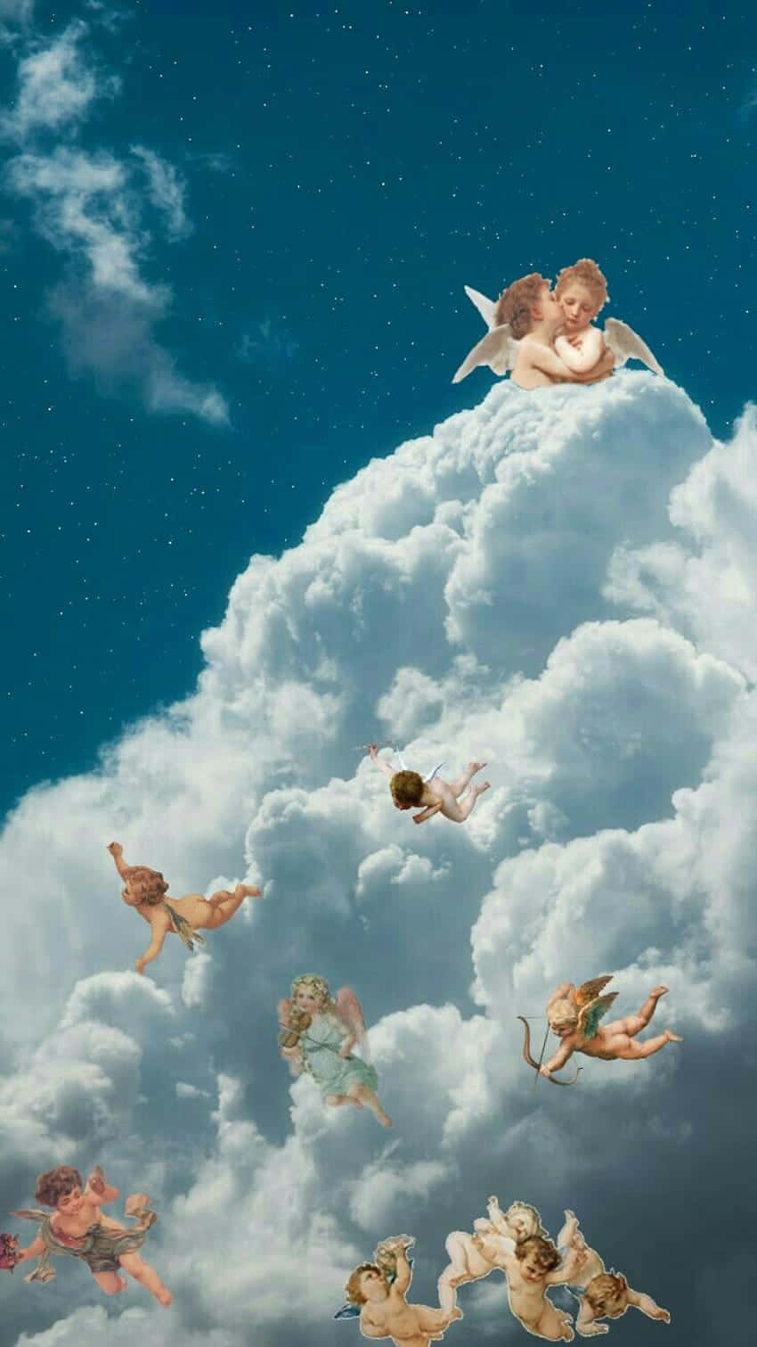 angel, cherubs, wings, HD Phone Wallpaper