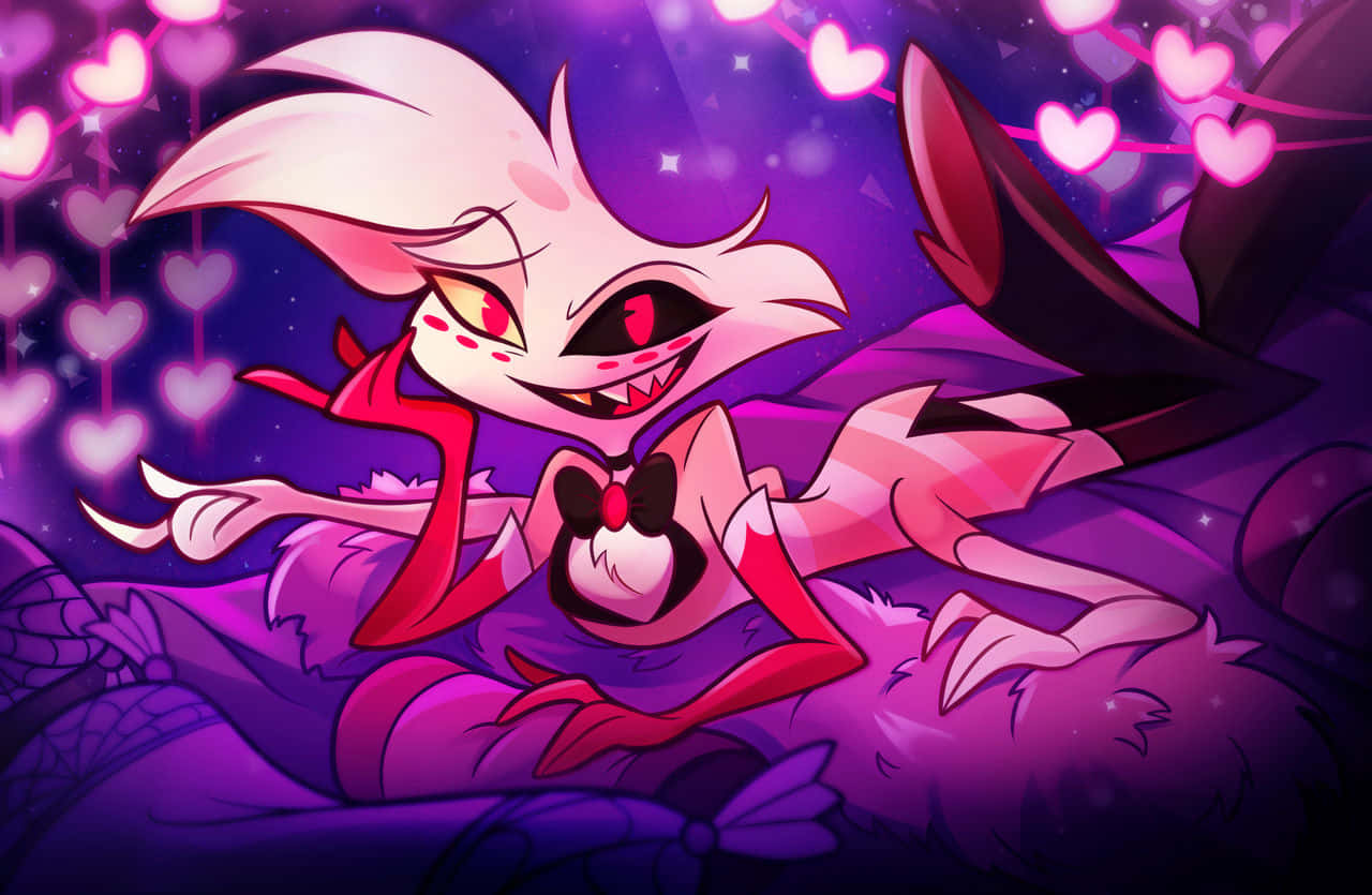 Angel Dust, cartoon devil, red eyes, HD Desktop Wallpaper