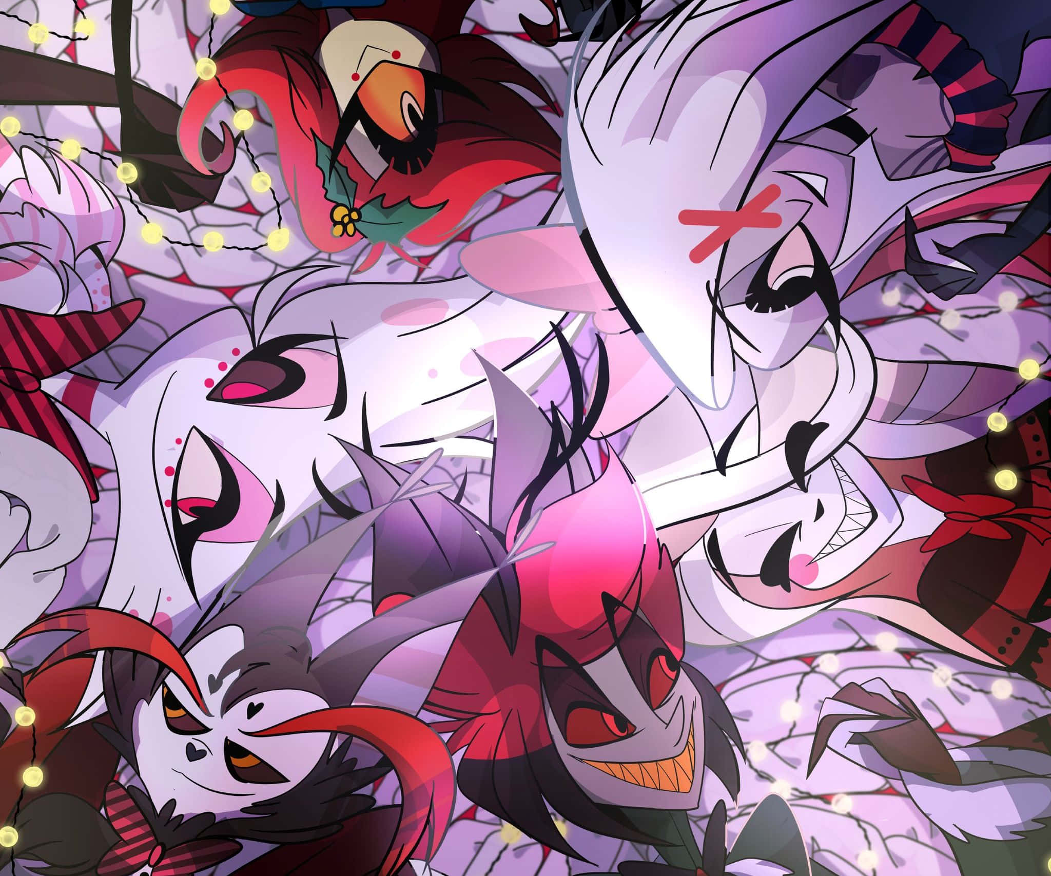 Angel Dust, anime style, demonic characters, Full HD Desktop Wallpaper