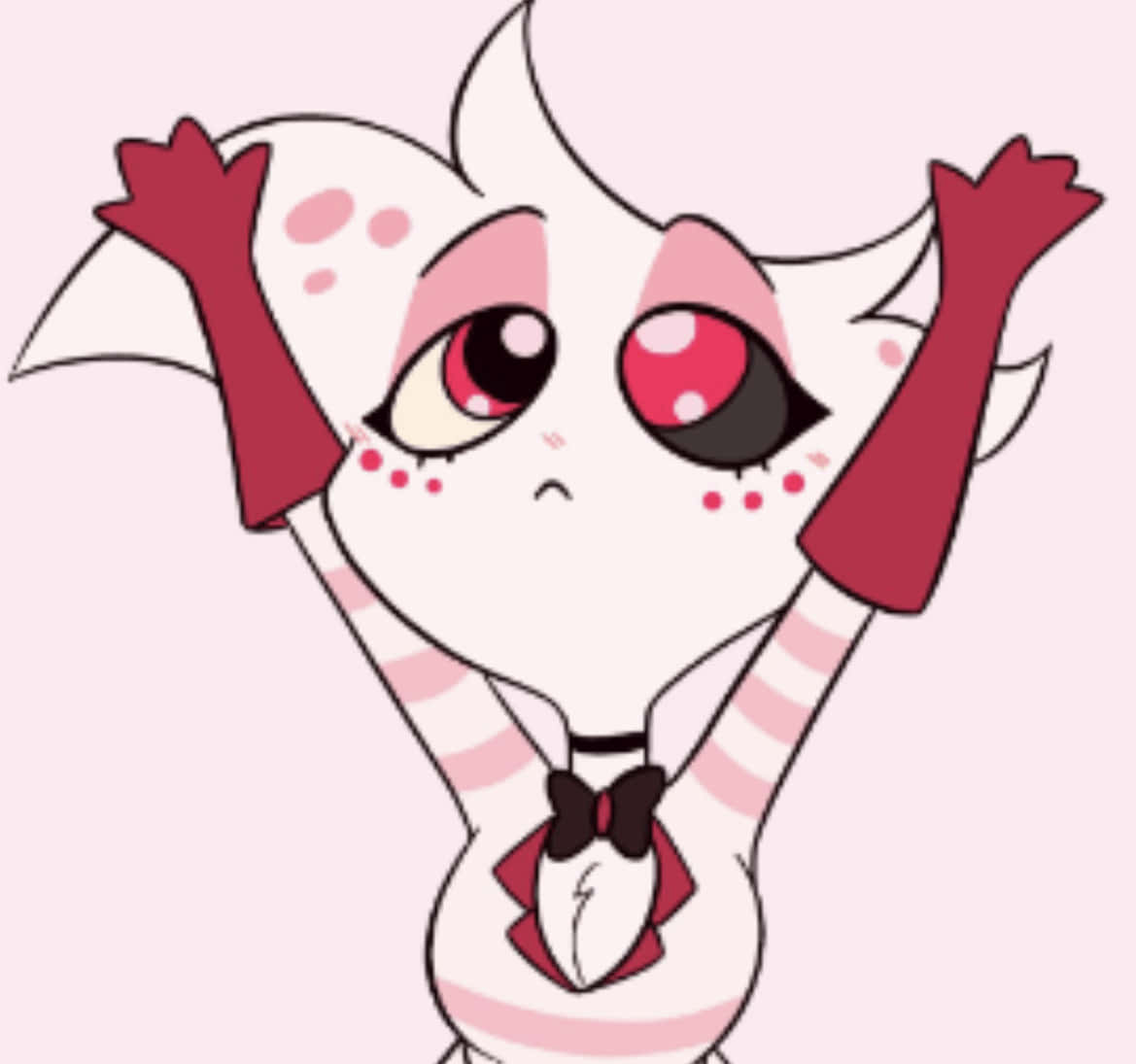 Angel Dust, cartoon cat, red eyes, SD Desktop Wallpaper
