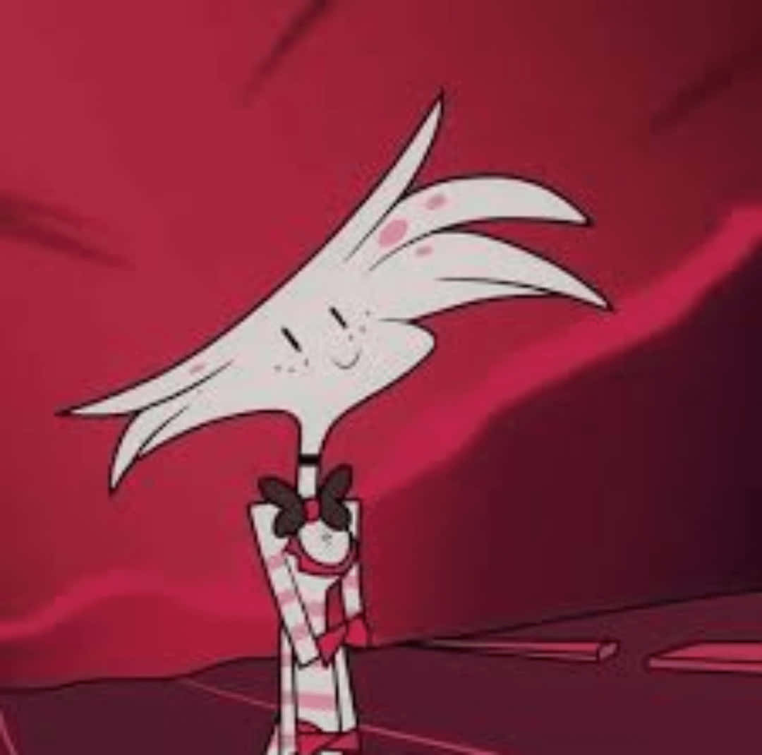 Angel Dust, cartoon character, white, SD Desktop Wallpaper