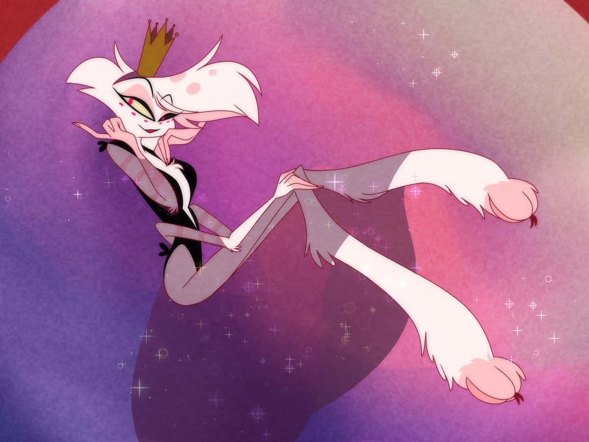 Angel Dust, anime cat queen, crown, SD Desktop Wallpaper