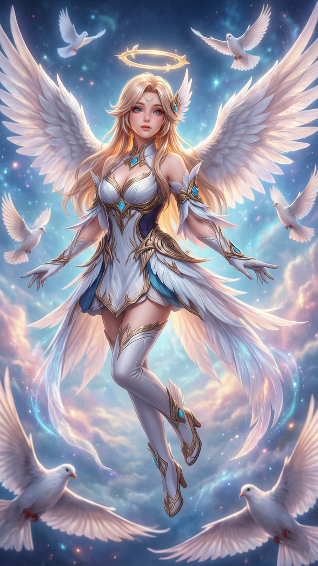 Angela, Mobile Legends, celestial dove, Full HD Phone Wallpaper