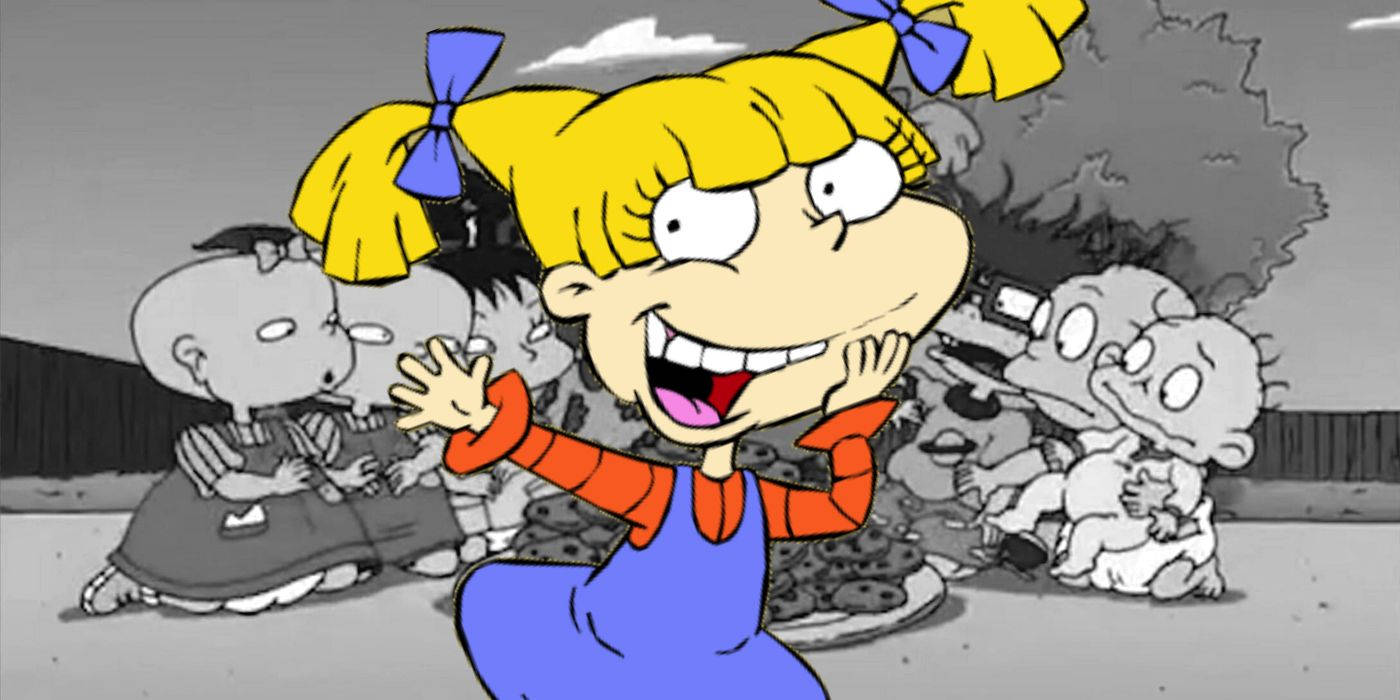 Angelica Pickles, yellow pigtails, blue bows, HD Desktop Wallpaper