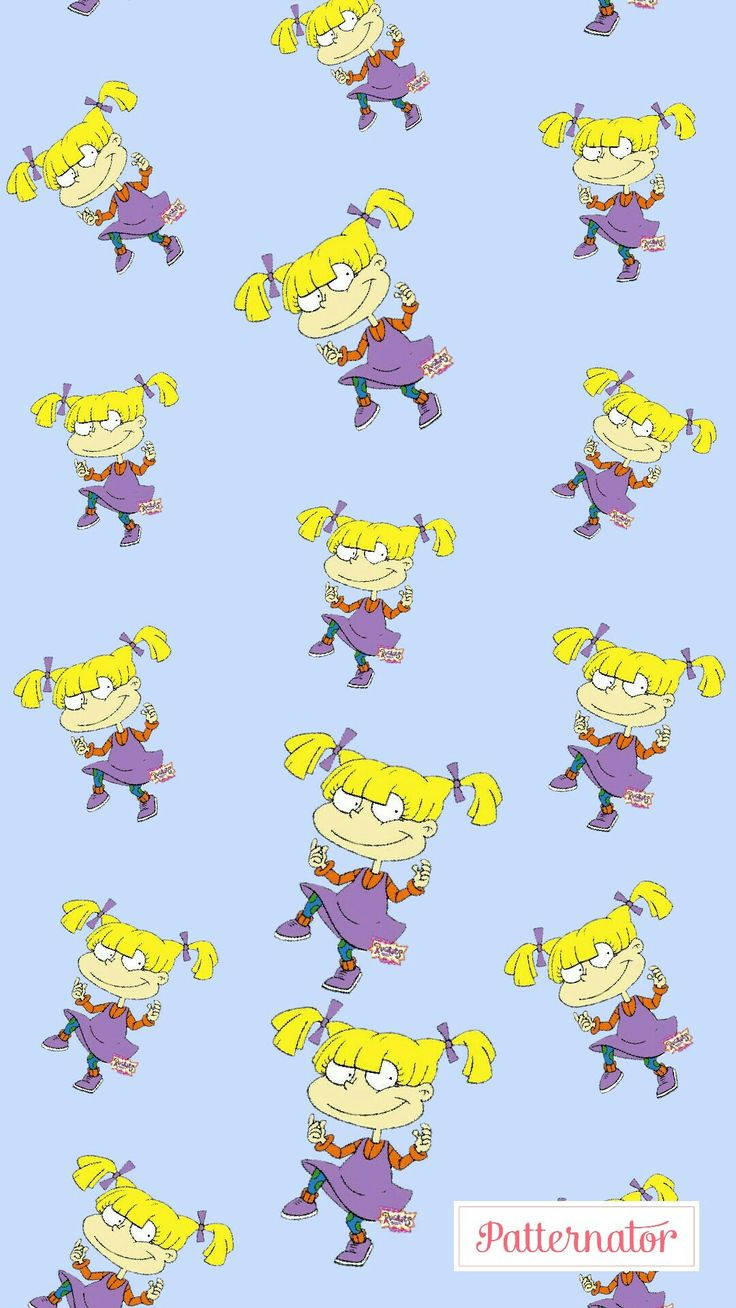 Angelica Pickles, blonde pigtails, purple dress, HD Phone Wallpaper