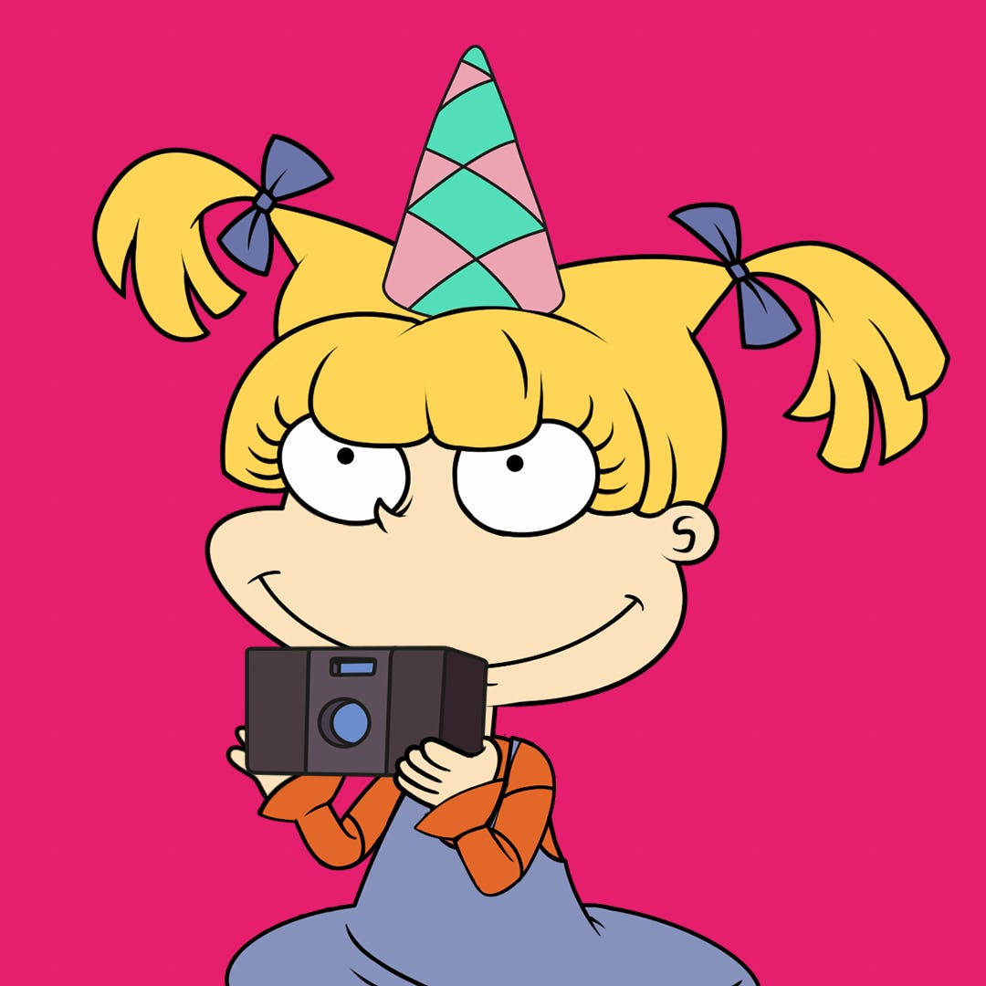 Angelica Pickles, party hat, blonde pigtails, SD Desktop Wallpaper