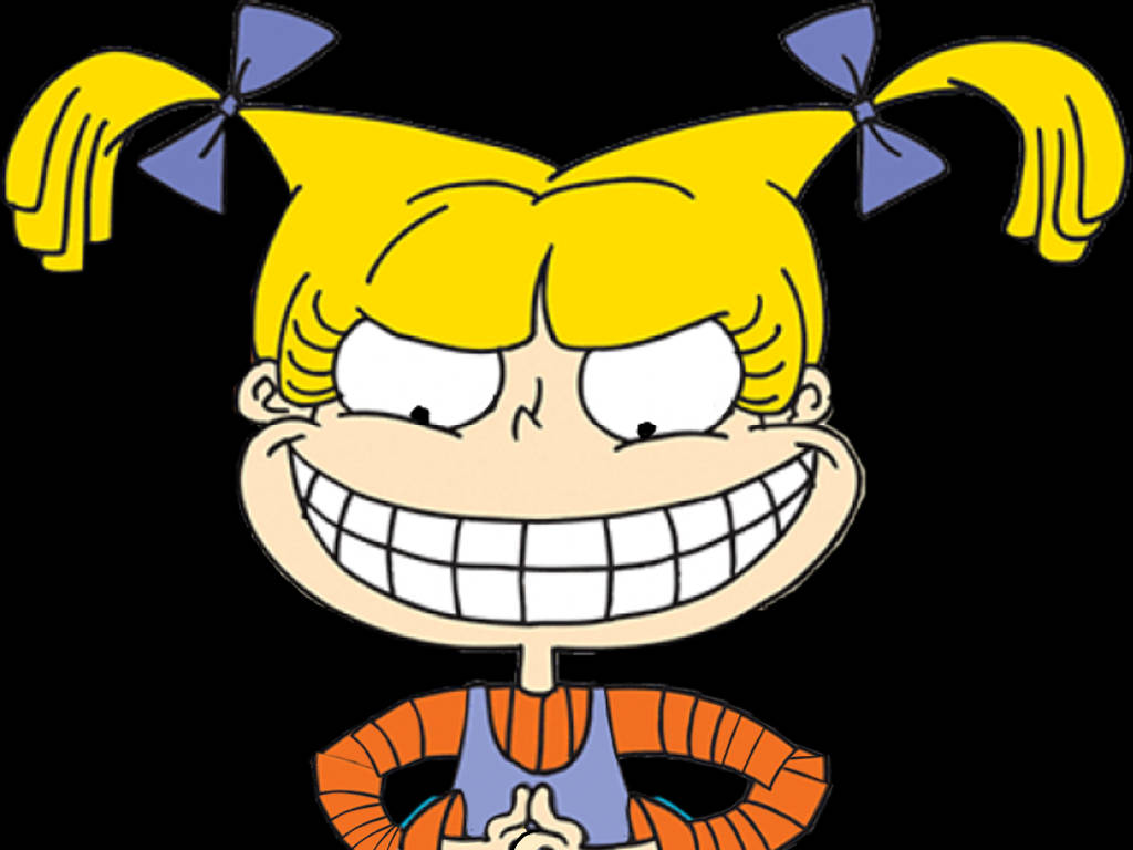 Angelica Pickles, yellow pigtails, blue bows, SD Desktop Wallpaper