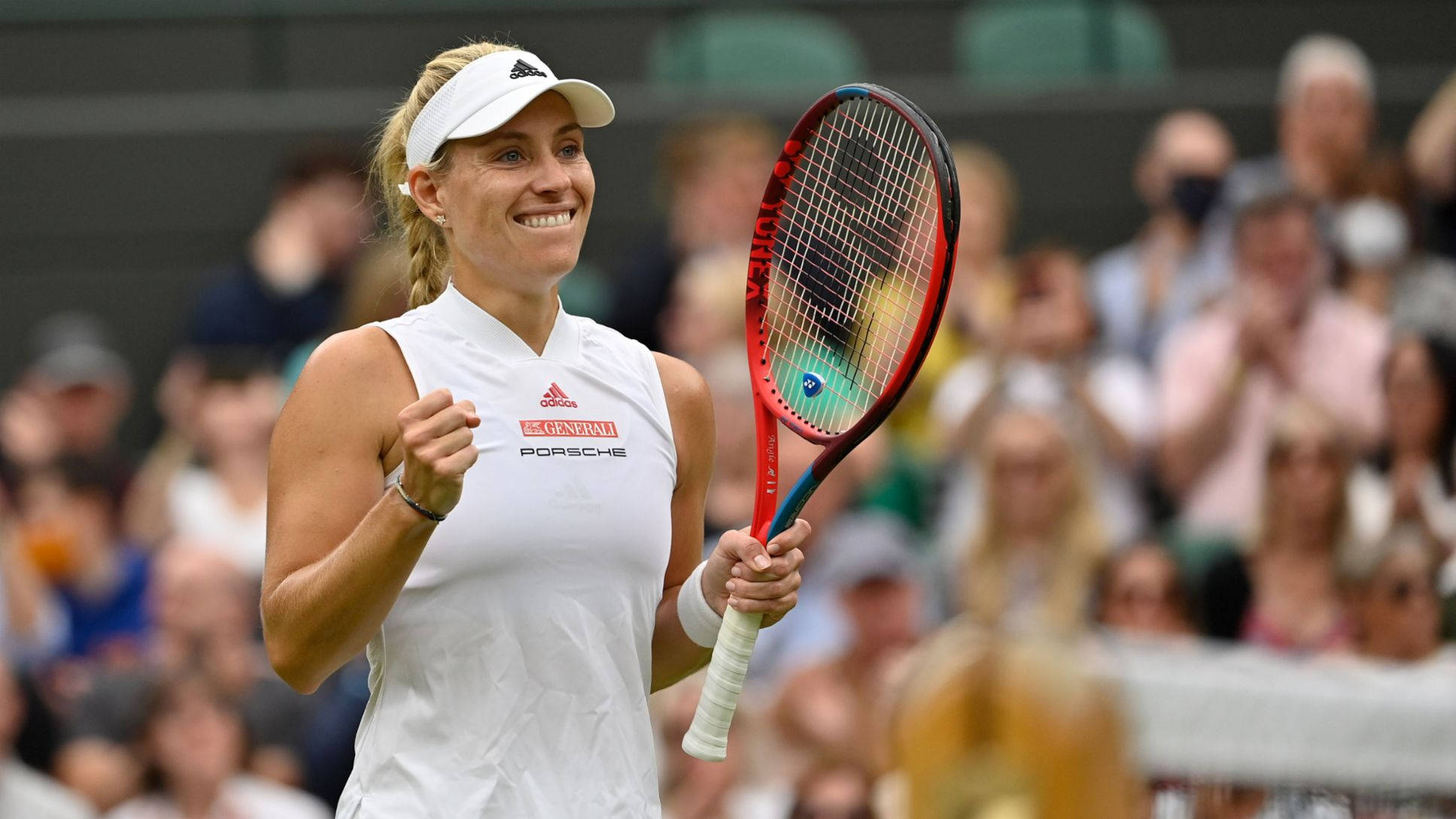 Angelique Kerber, grass court, racket, Full HD Desktop Wallpaper