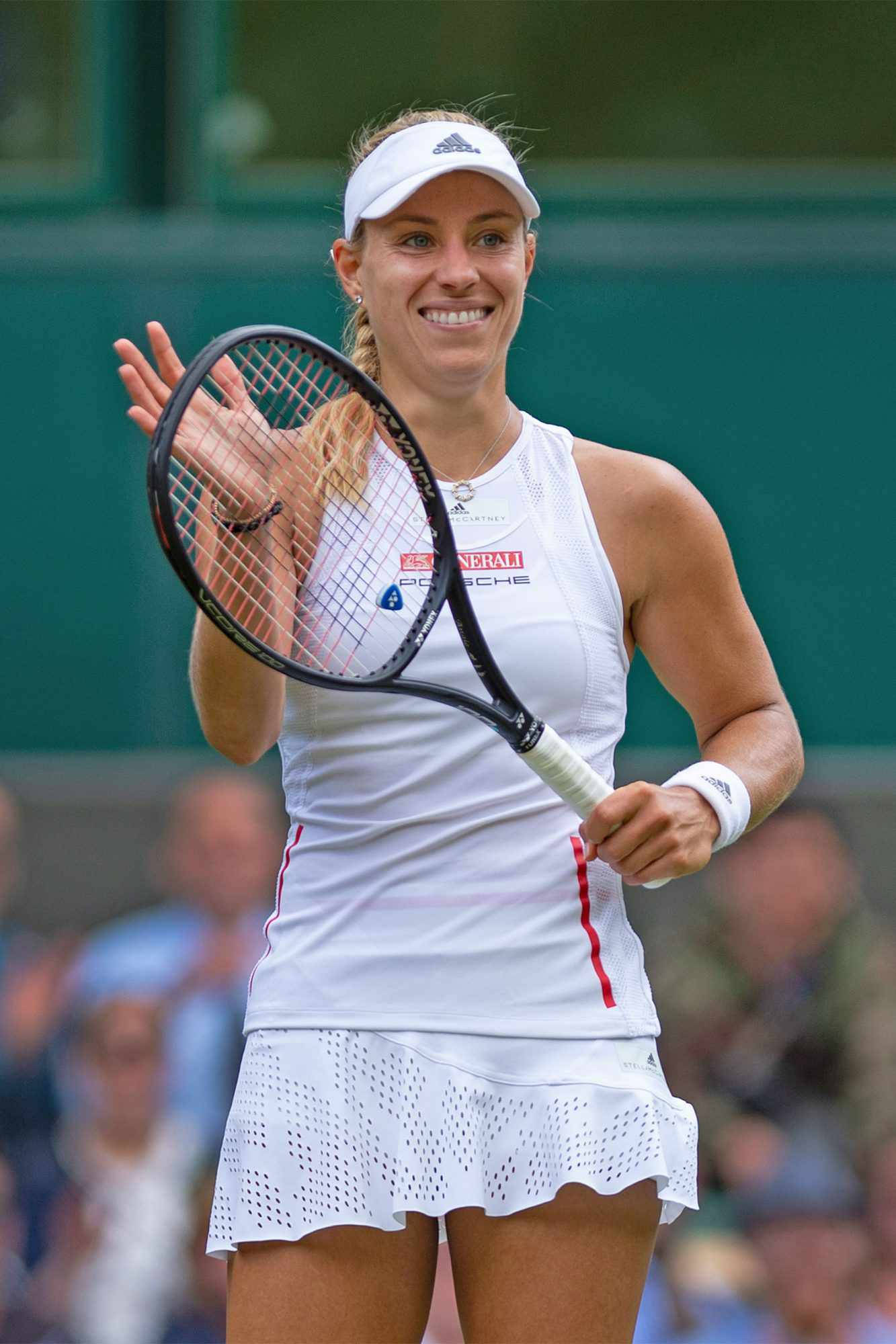 Angelique Kerber, racket, grass court, Full HD Phone Wallpaper