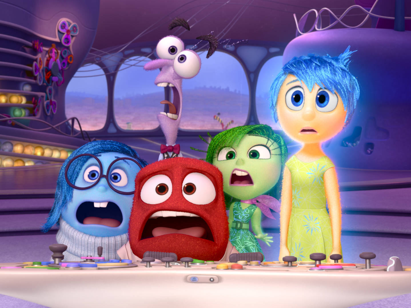 Anger Inside Out, Surprised, purple figure, HD Desktop Wallpaper