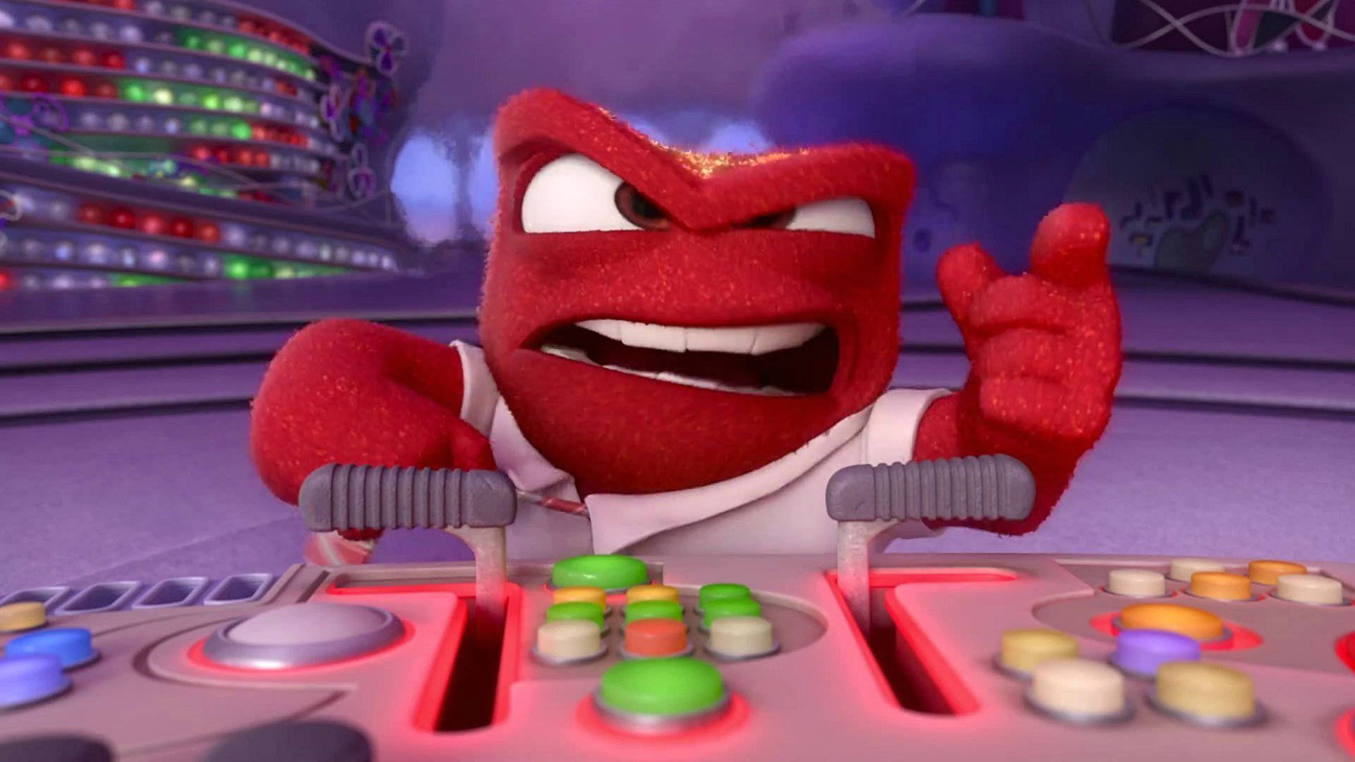 Anger Inside Out, red animated character, angry expression, Full HD Desktop Wallpaper