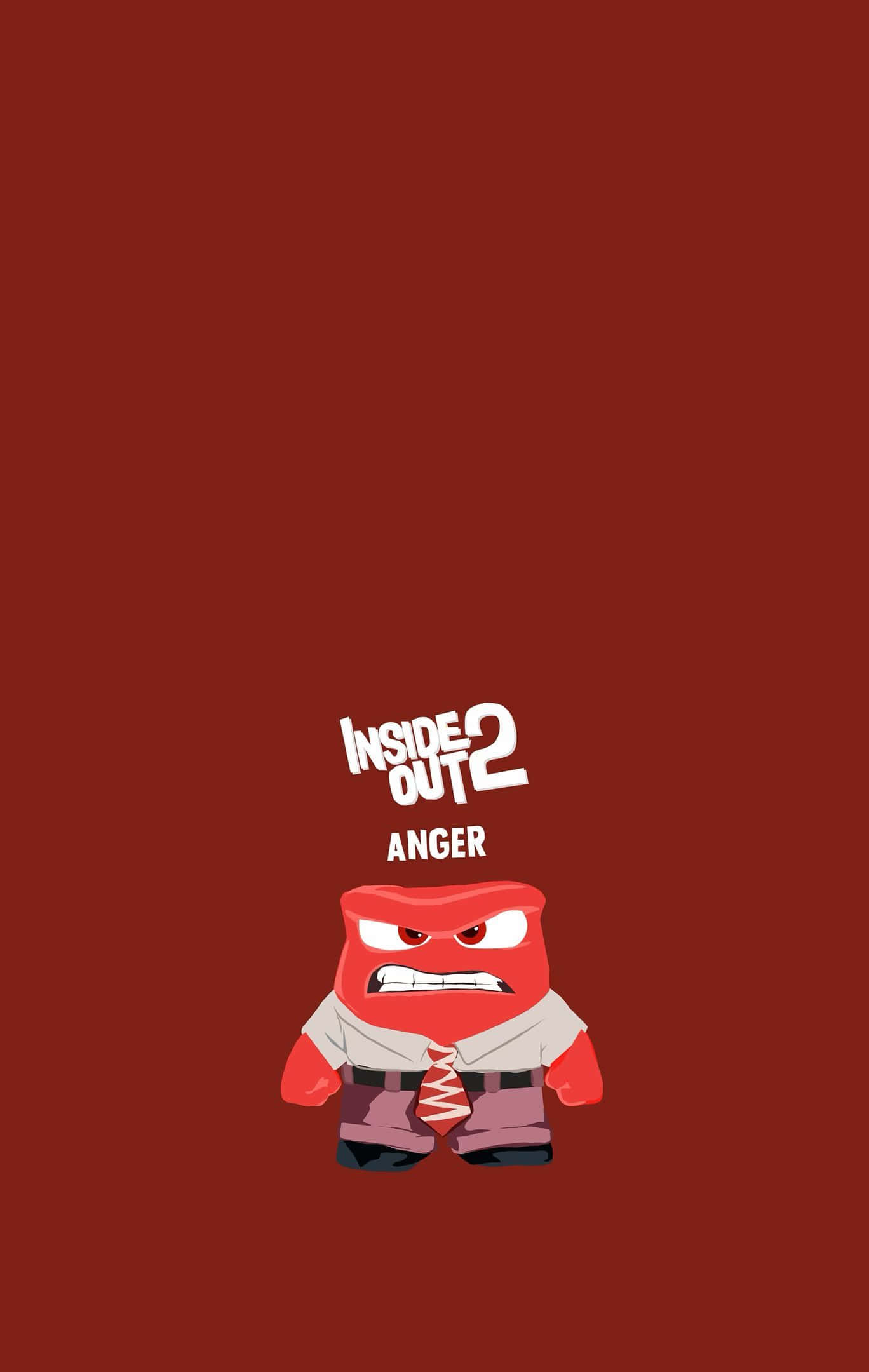 Inside Out 2, Anger, red character, Full HD Phone Wallpaper
