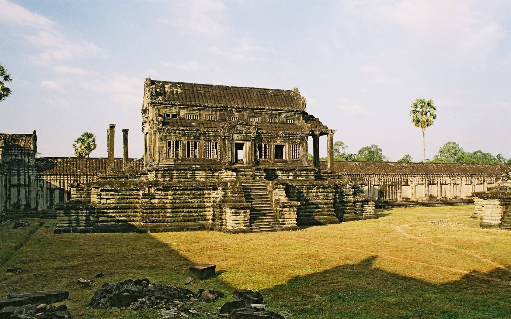 Angkor Wat, small temple structure, ancient stone temple ruins, HD Desktop Wallpaper