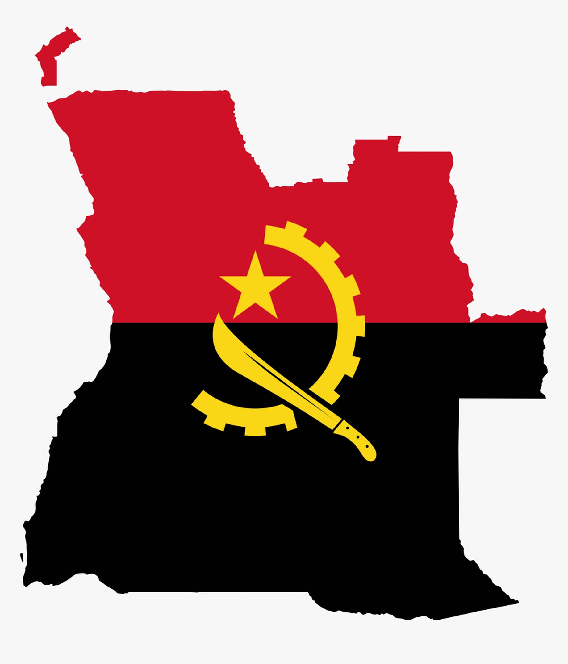 Angola, national flag, red, Full HD Phone Wallpaper