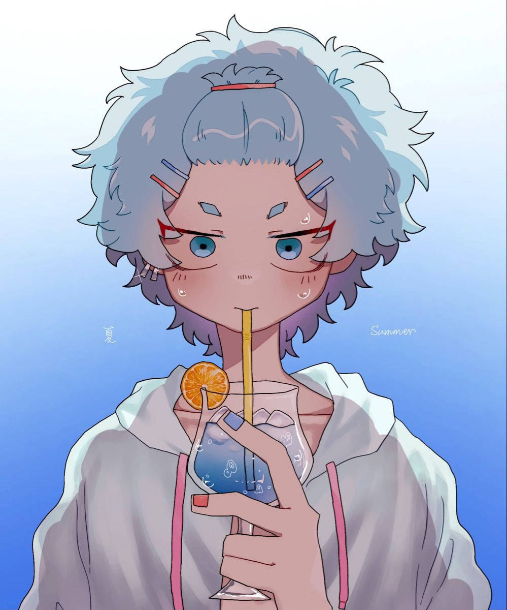 Angry Tokyo Revengers, blue hair, blue drink, SD Phone Wallpaper