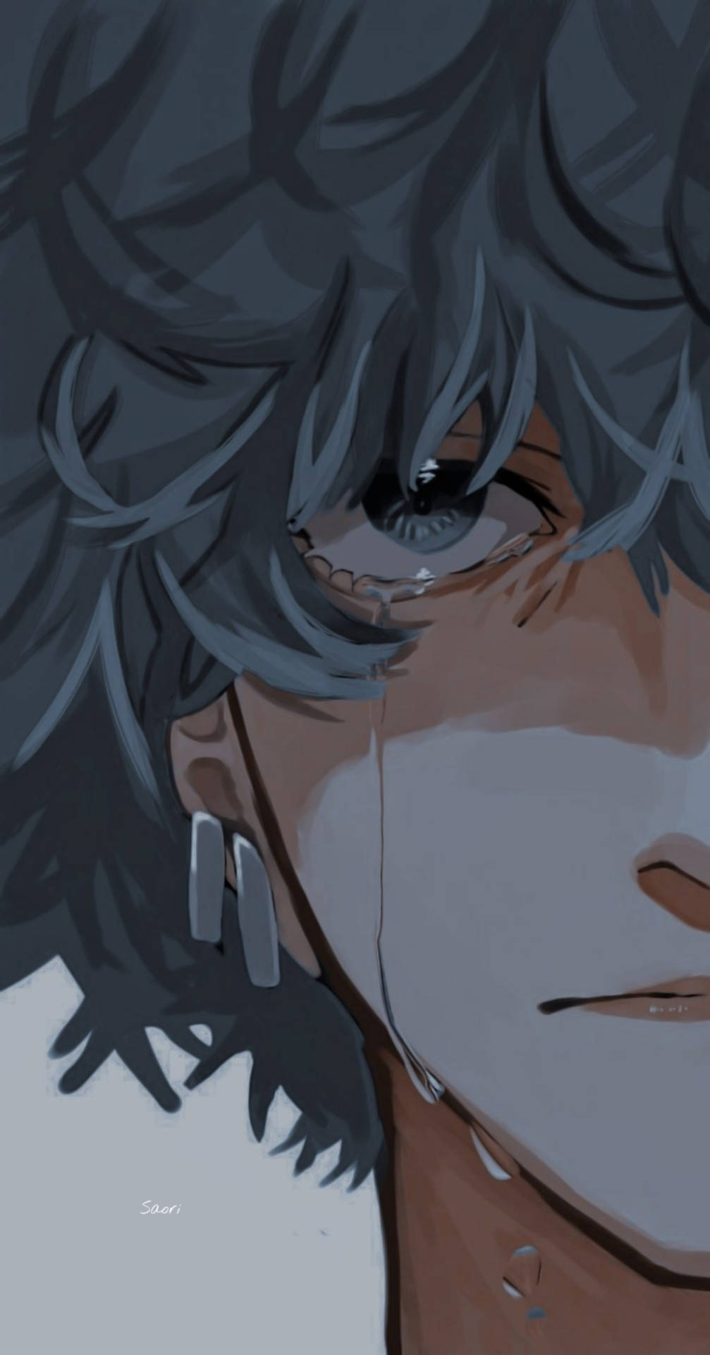 Angry Tokyo Revengers, gray hair, tear, Full HD Phone Wallpaper