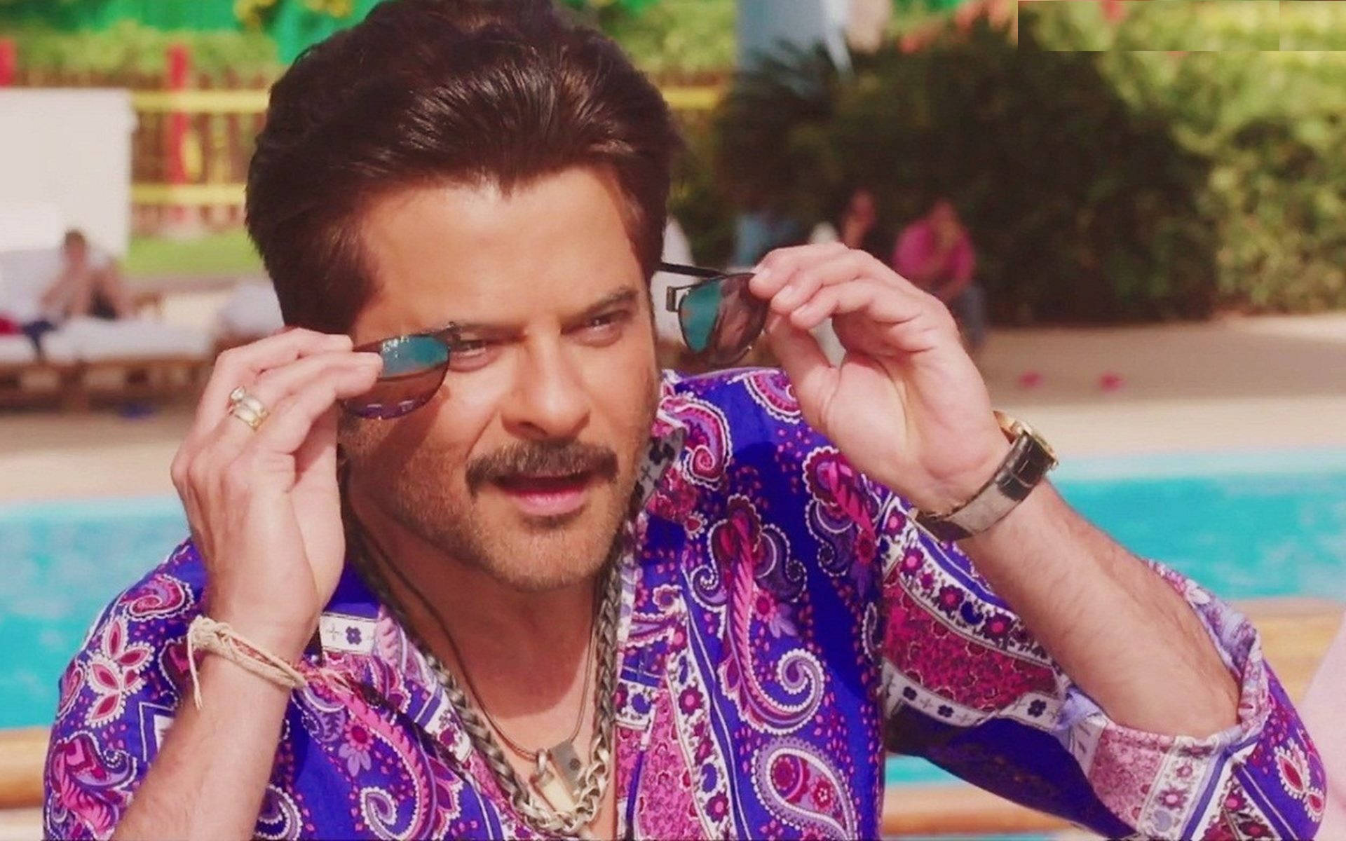 Anil Kapoor, mustache, sunglasses, Full HD Desktop Wallpaper