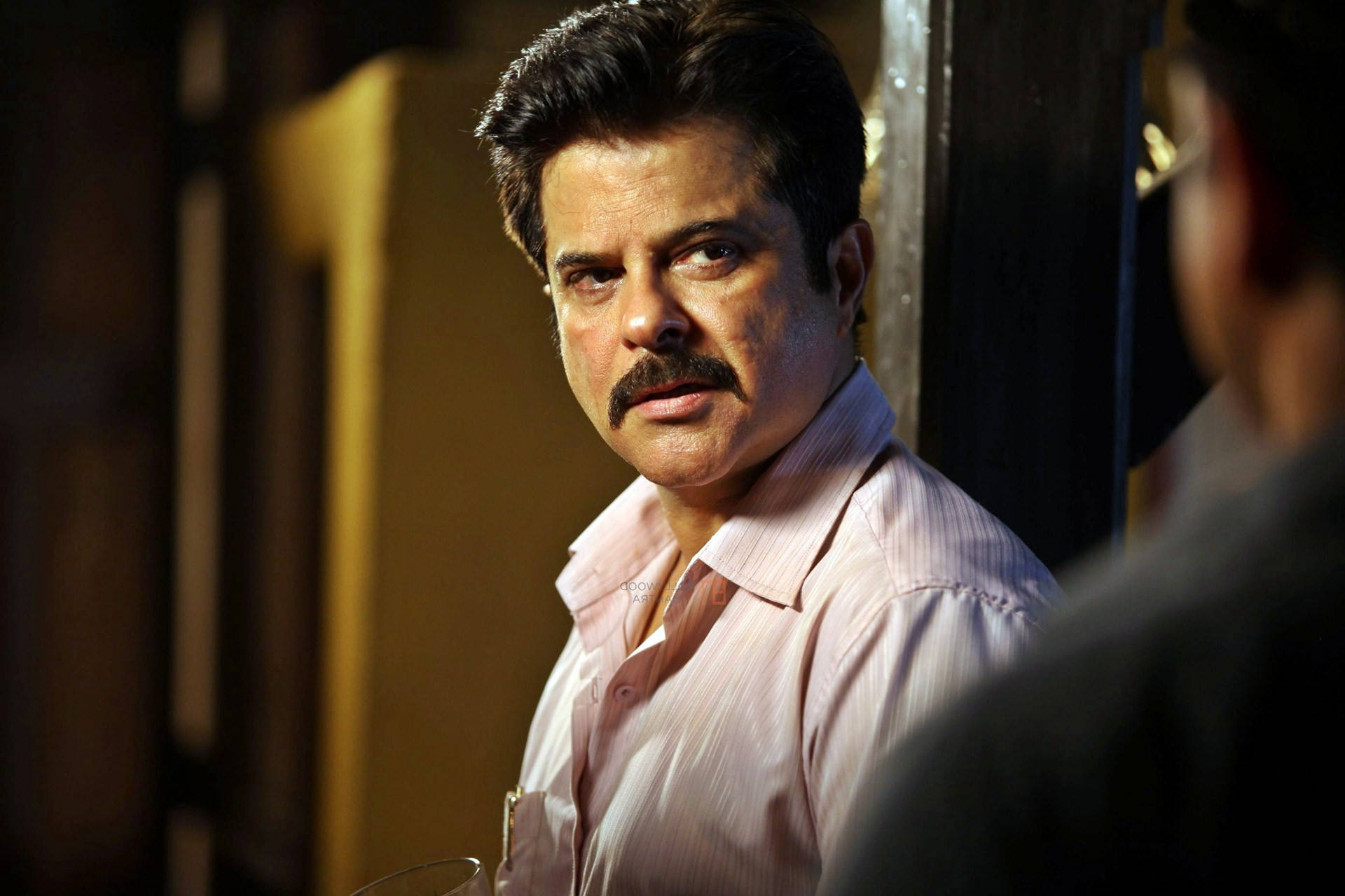 Anil Kapoor, mustache, pink shirt, Full HD Desktop Wallpaper