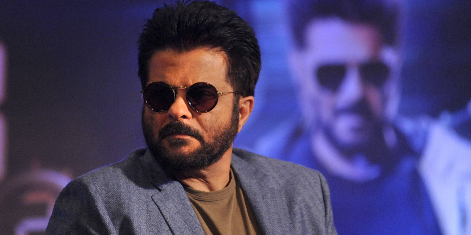 Anil Kapoor, gray blazer, round sunglasses, Full HD Desktop Wallpaper