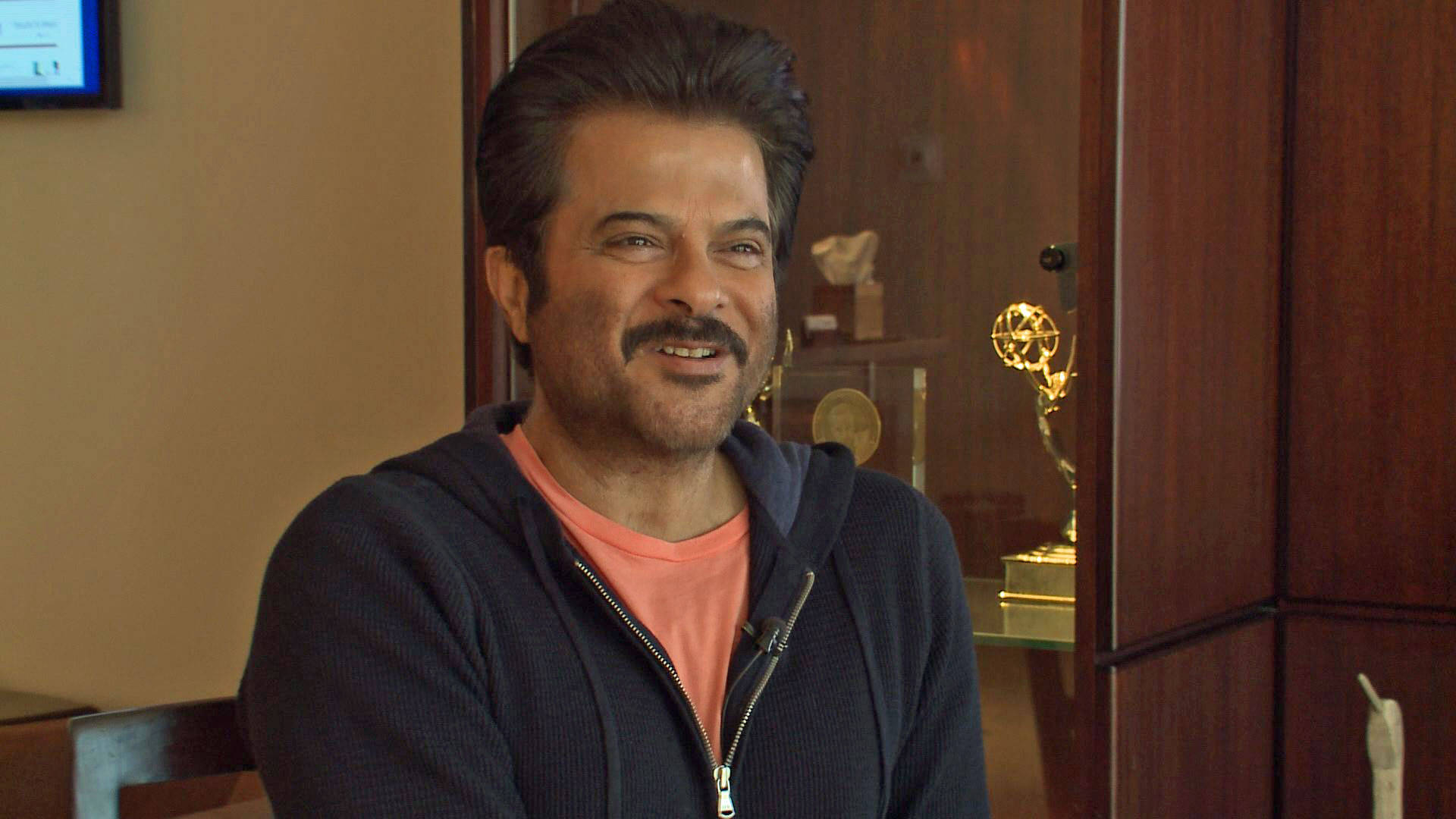 Anil Kapoor, mustache, warmly lit room, Full HD Desktop Wallpaper