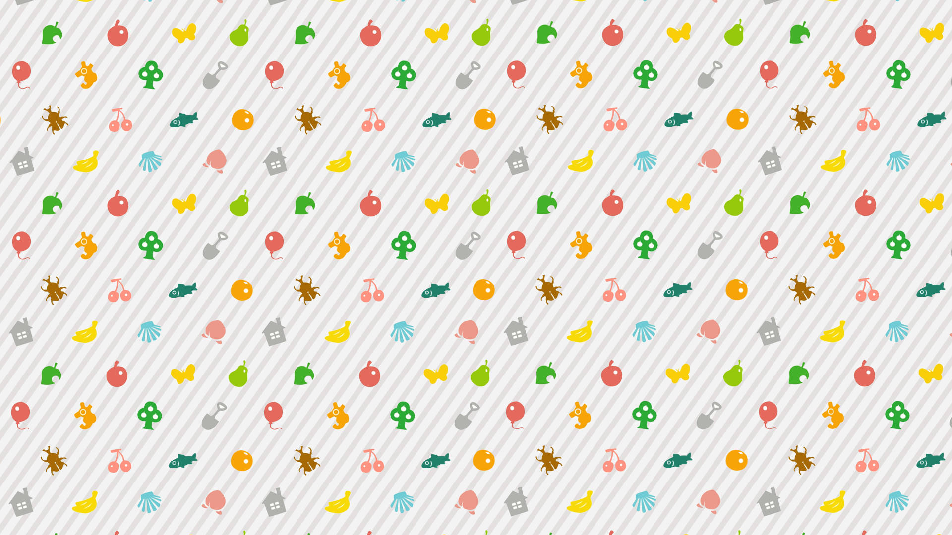 Animal Crossing, poptart, apples, Full HD Desktop Wallpaper