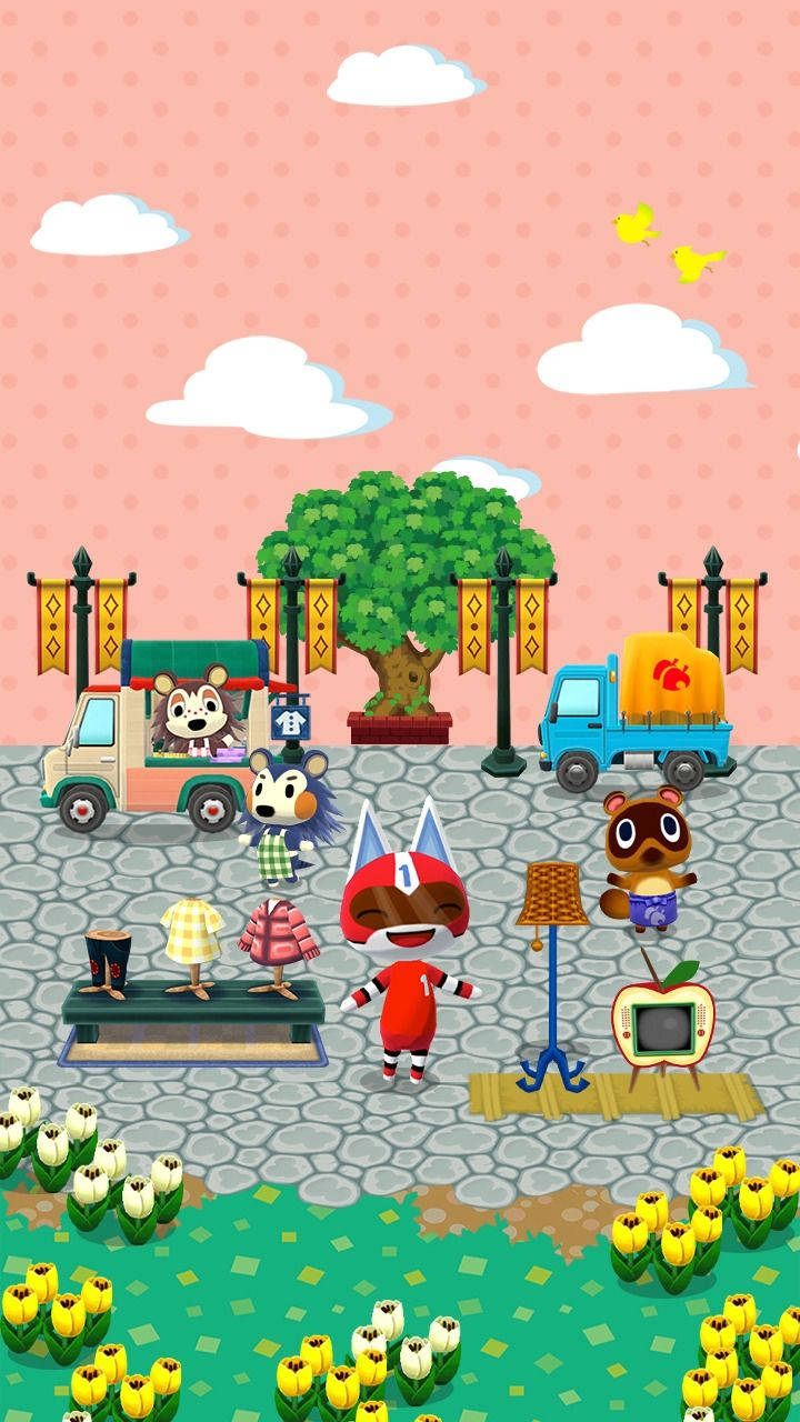 Animal Crossing, anthropomorphic animal characters, colorful trucks, HD Phone Wallpaper