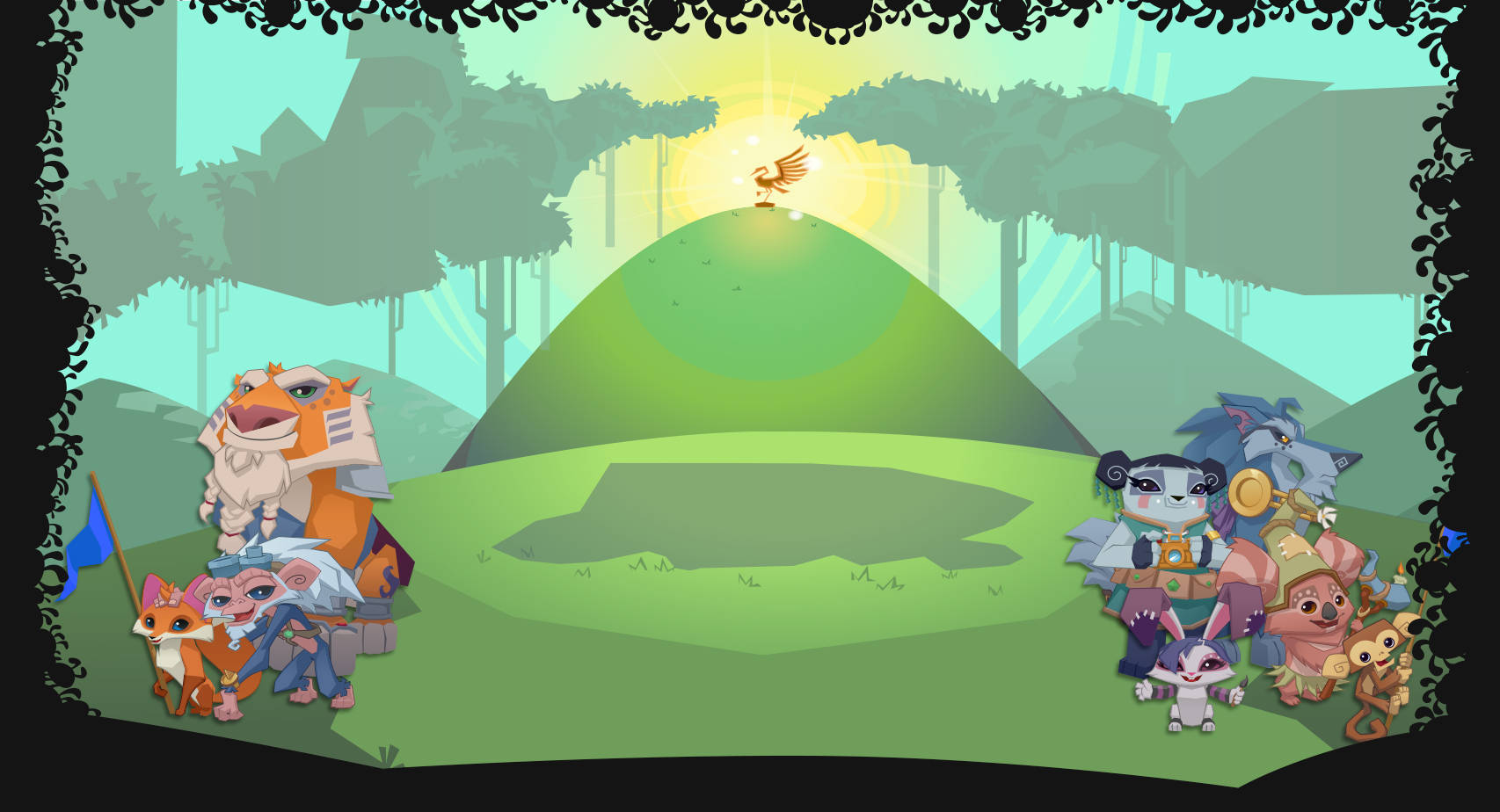 Animal Jam, phoenix, glowing hill, HD Desktop Wallpaper