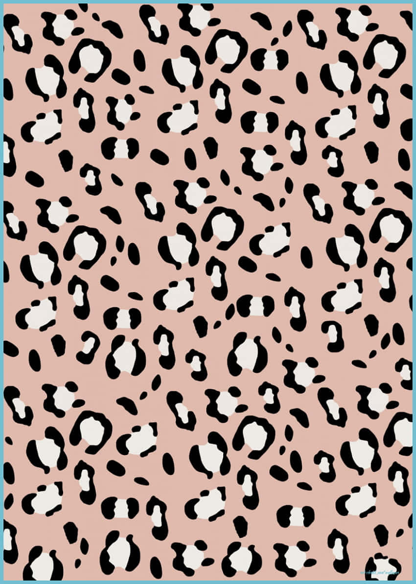 pink, black, leopard print, SD Phone Wallpaper