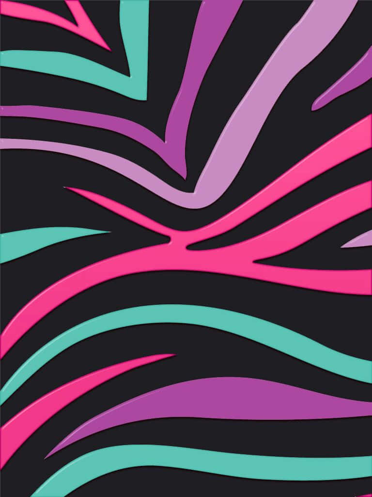 Animal Print iPhone, neon pink, teal, SD Phone Wallpaper