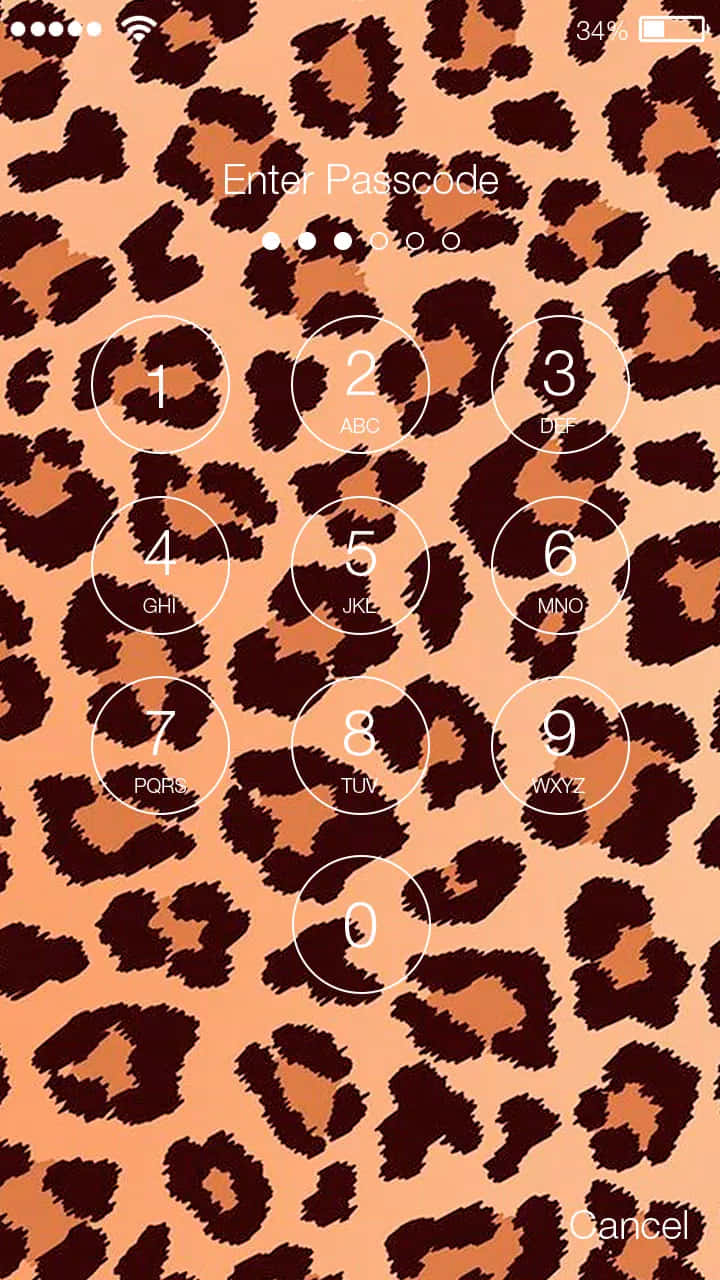 leopard print, phone lock screen, passcode keypad, HD Phone Wallpaper