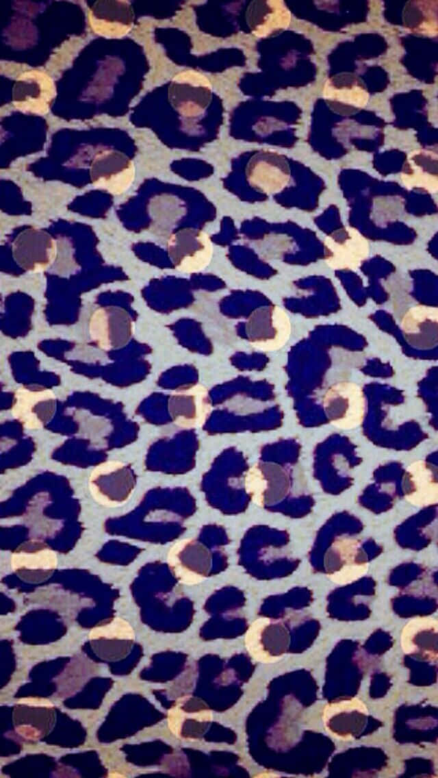 Animal Print iPhone, leopard print, deep blue, SD Phone Wallpaper