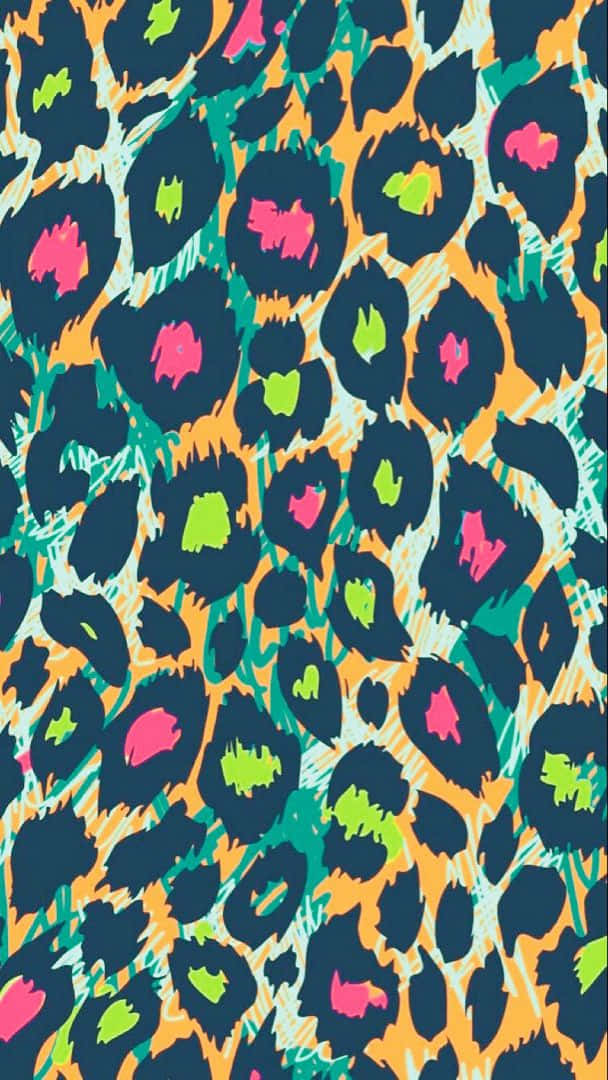 leopard print, black spots, pink, SD Phone Wallpaper
