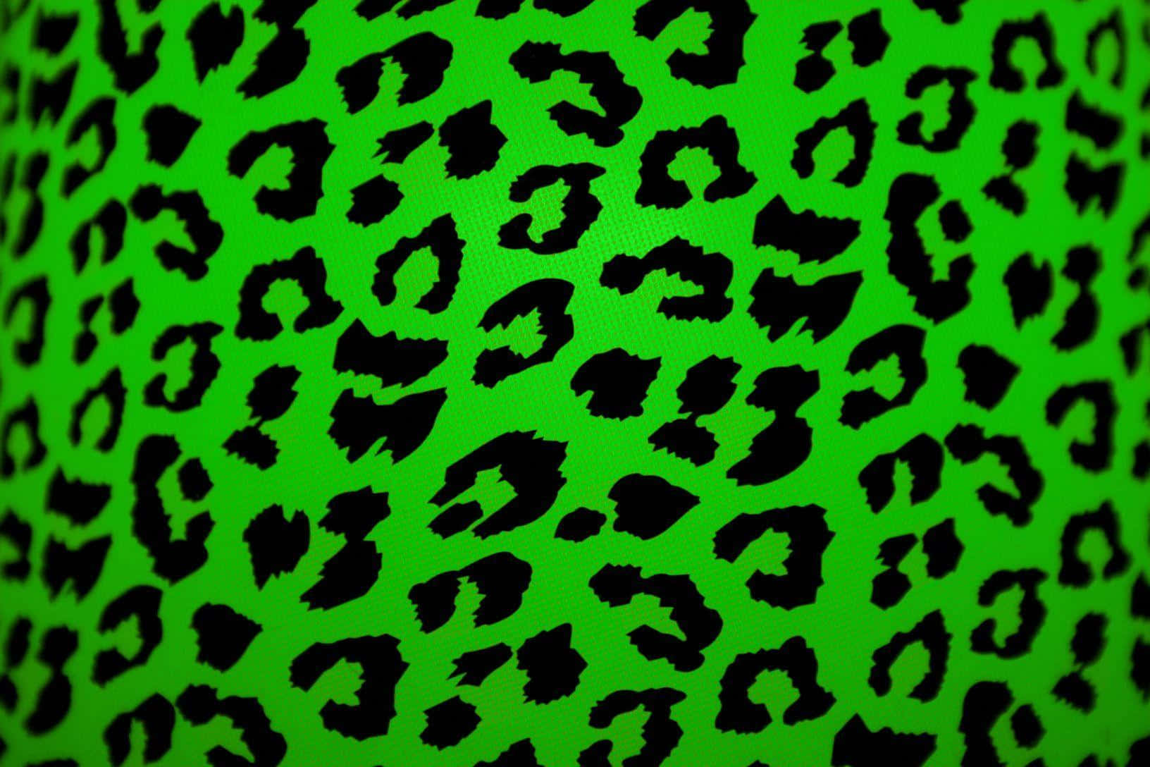 neon green, black leopard spots, repeating pattern, HD Desktop Wallpaper