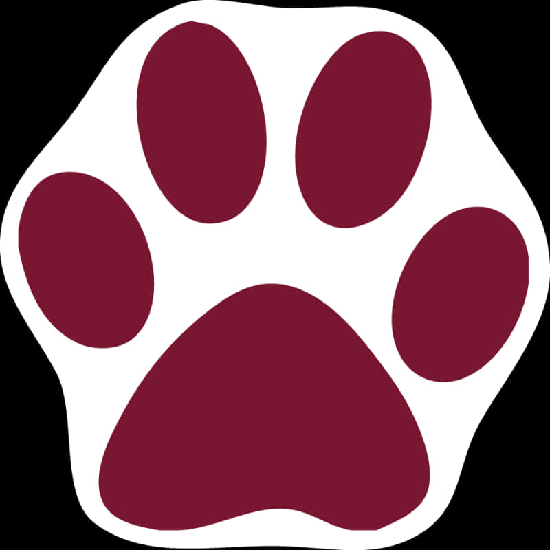 red and white paw print, maroon paw print, white outline, SD Desktop Wallpaper