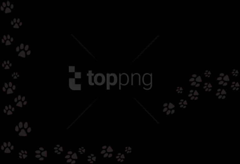 paw print pattern, dark background, gray paw prints, SD Desktop Wallpaper