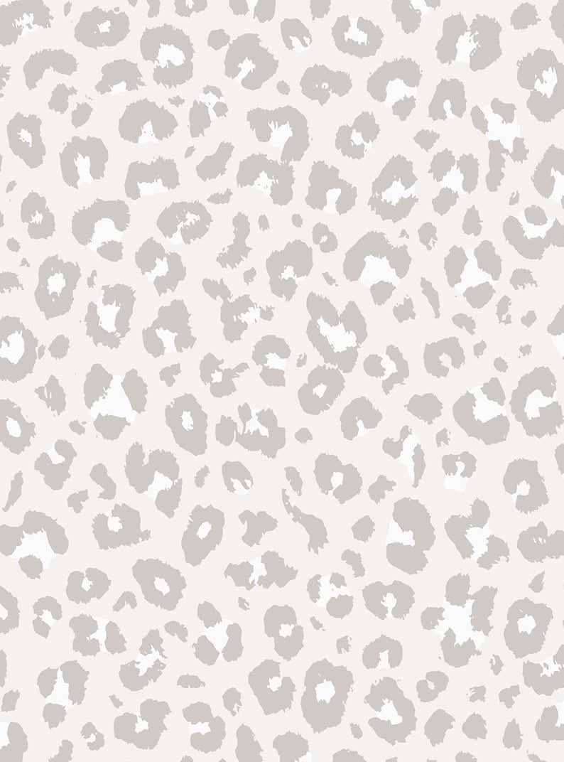 white leopard print, leopard print pattern, brushstroke texture, SD Phone Wallpaper