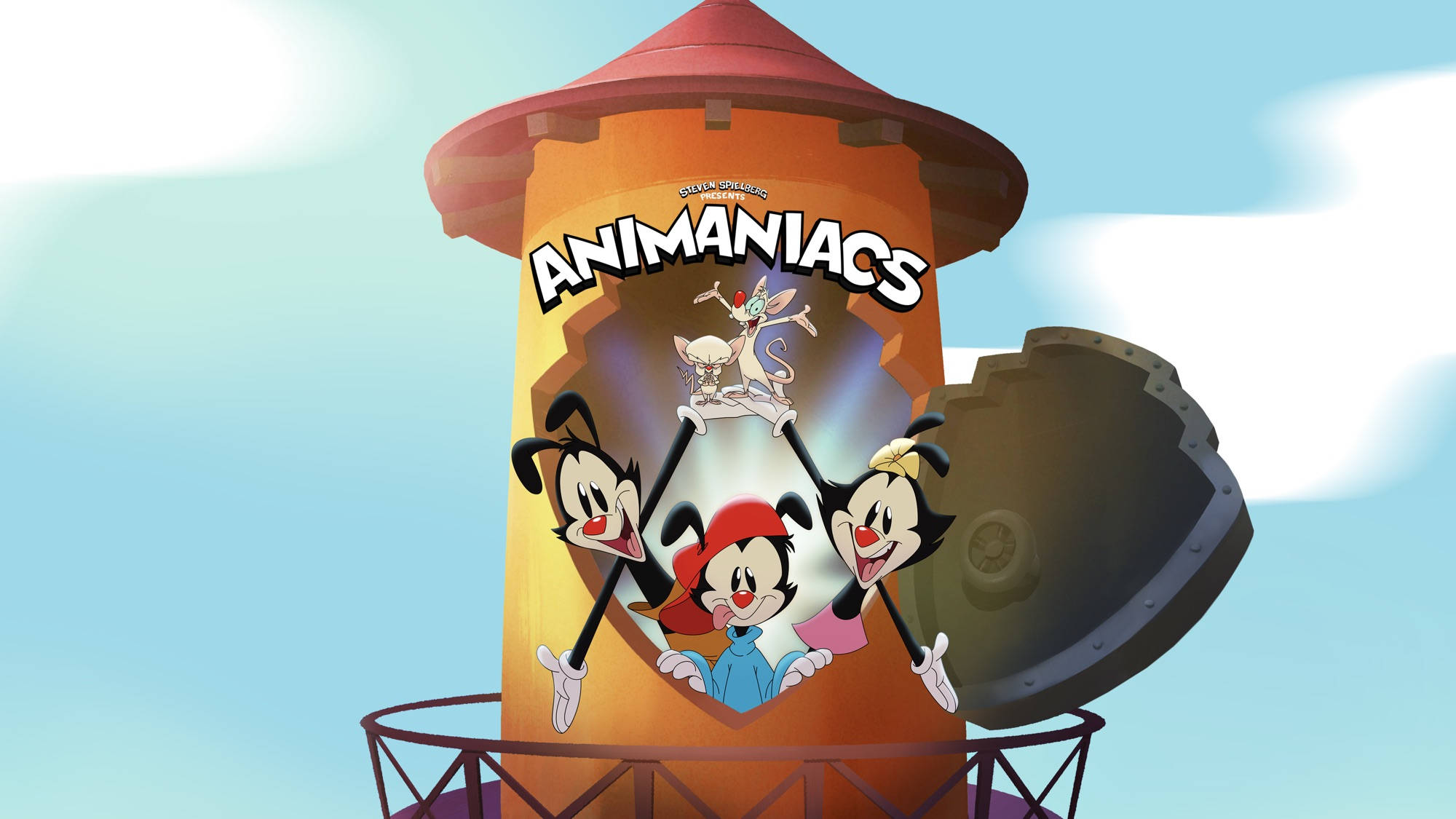 Animaniacs, main cast, cartoon water tower, Full HD Desktop Wallpaper