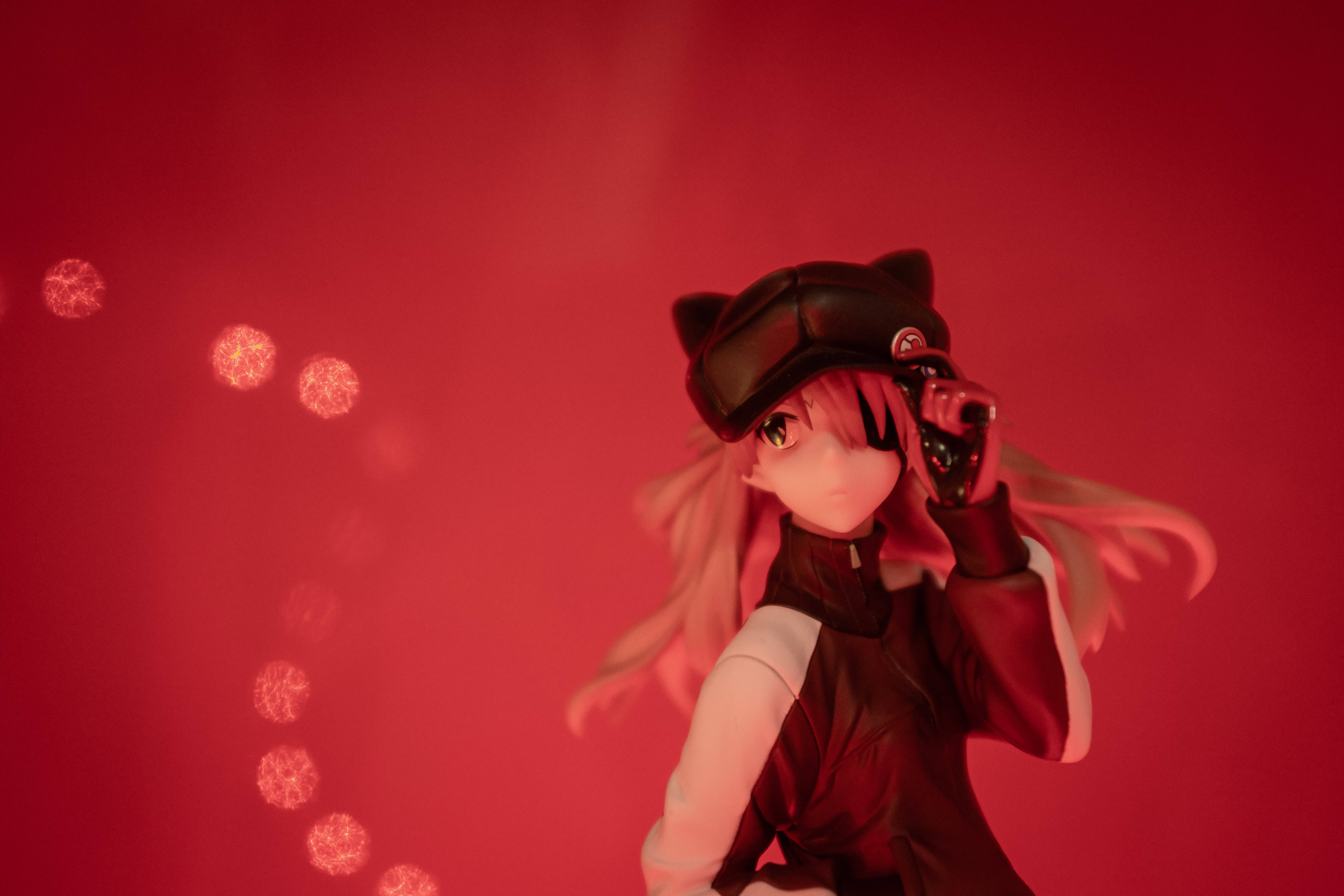 anime girl, eyepatch, cat ear hat, 4K Desktop Wallpaper