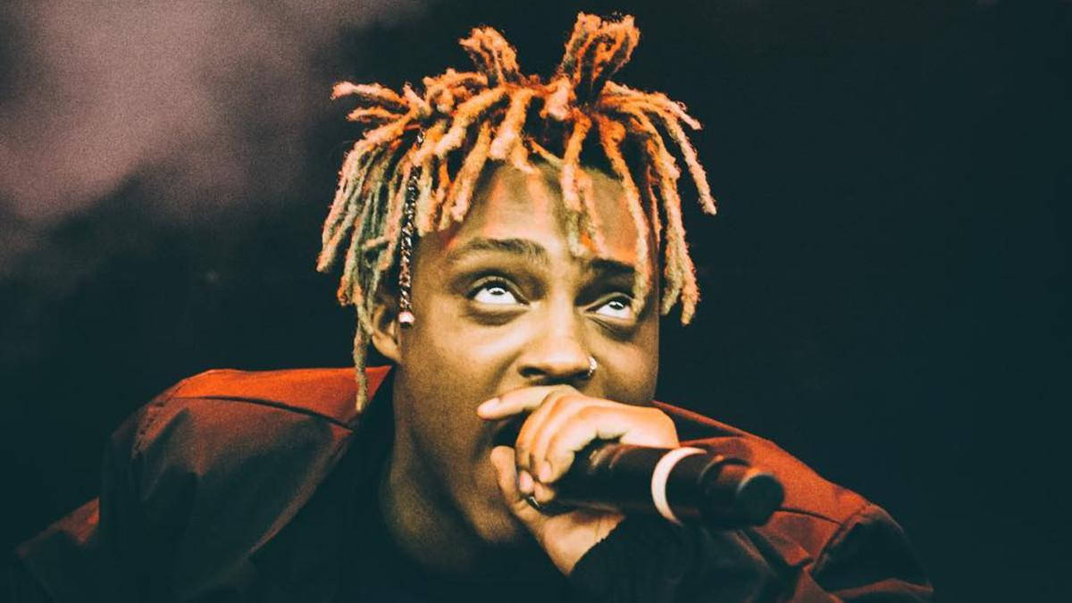 Juice Wrld, orange dreadlocks, microphone, SD Desktop Wallpaper