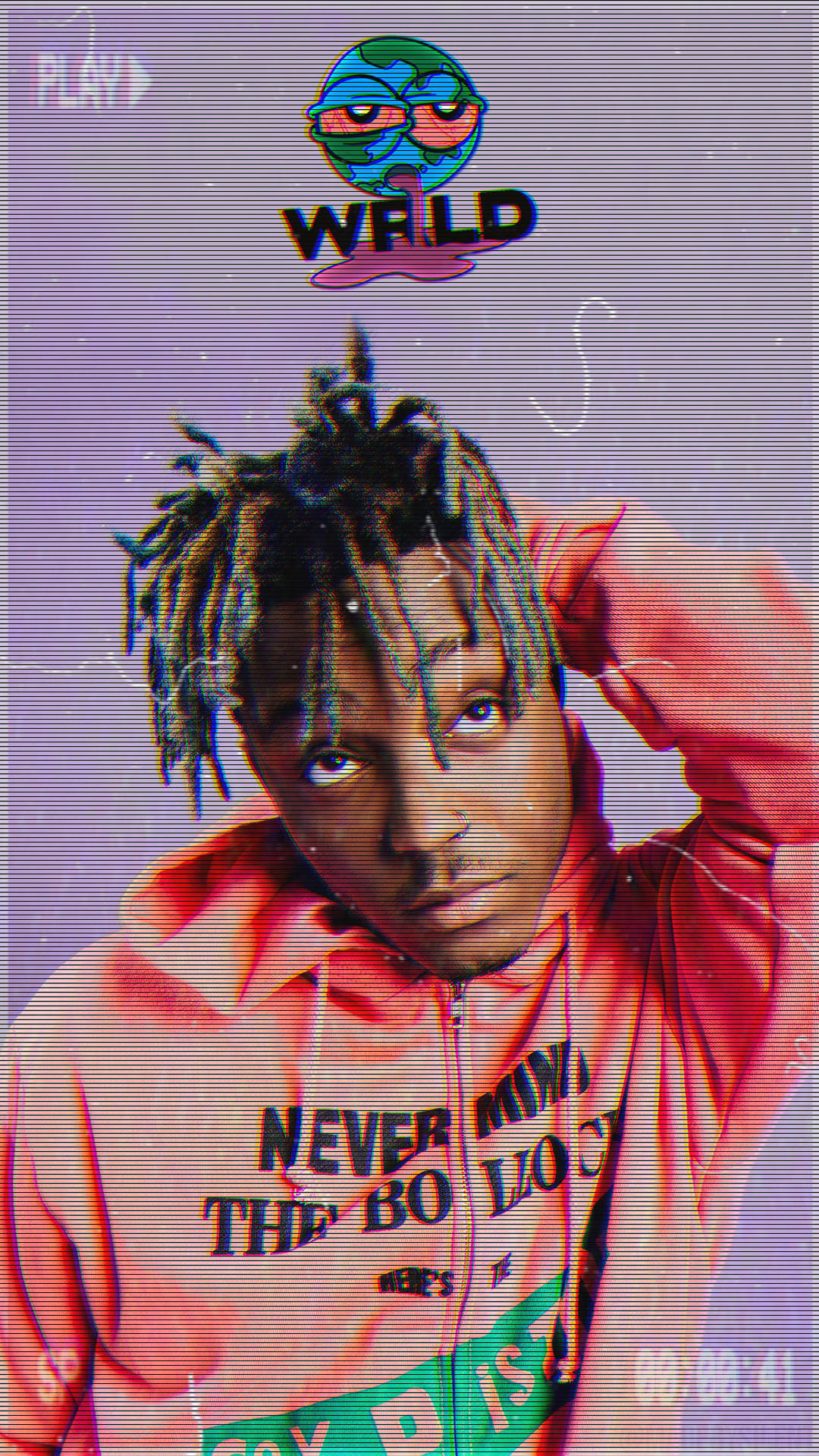 Juice Wrld, pink hoodie, dreadlocks, Full HD Phone Wallpaper