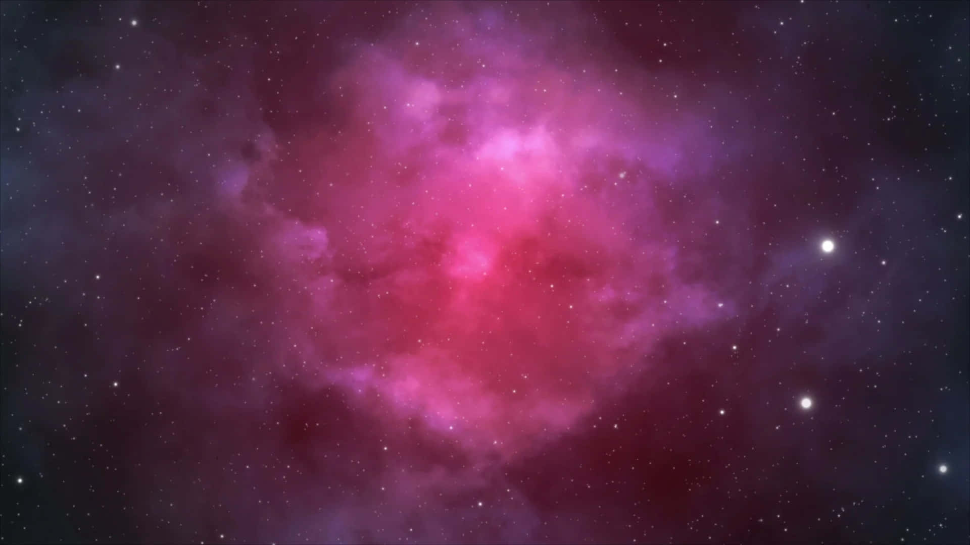 Animated Space, vibrant pink, purple nebula, Full HD Desktop Wallpaper