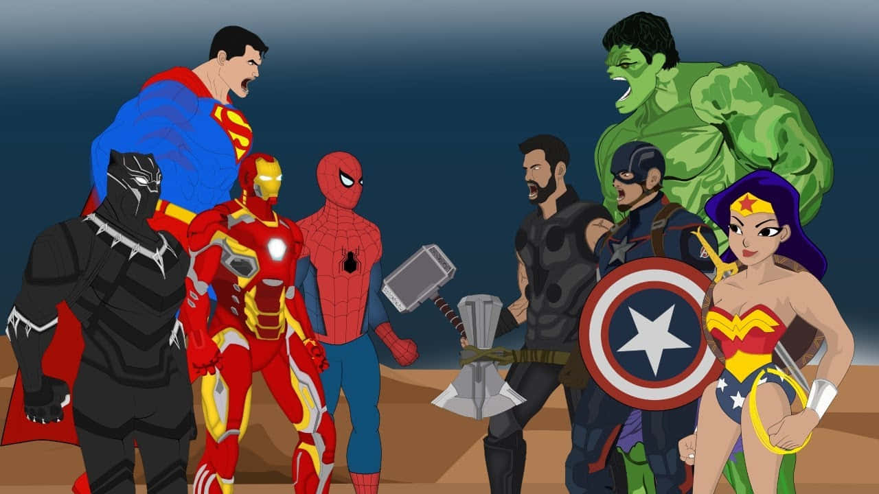 Animated Superhero Movies, 1280 x 720, digital illustration, HD Desktop Wallpaper