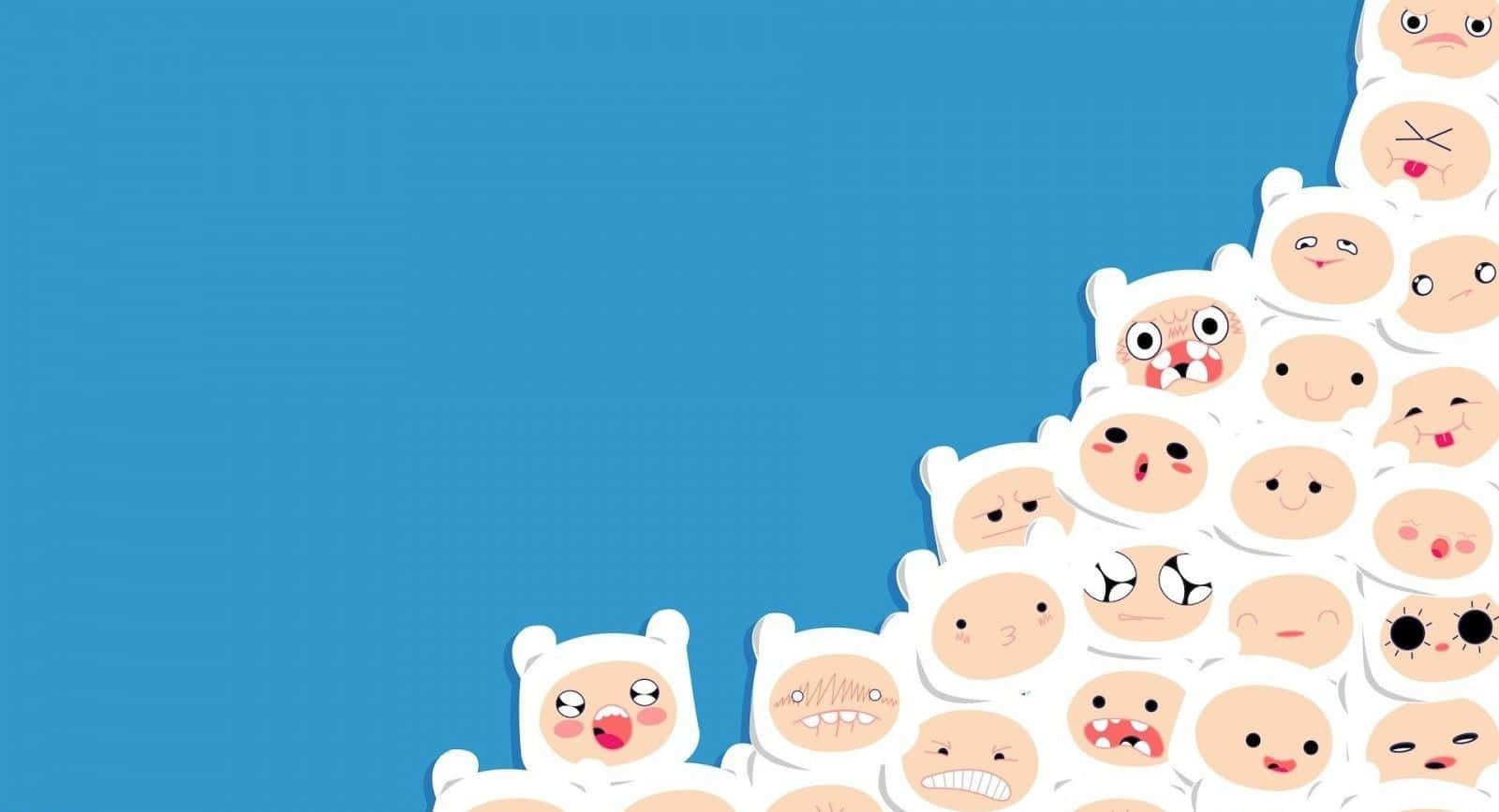 animated tv series, cartoon characters, solid blue background, HD Desktop Wallpaper