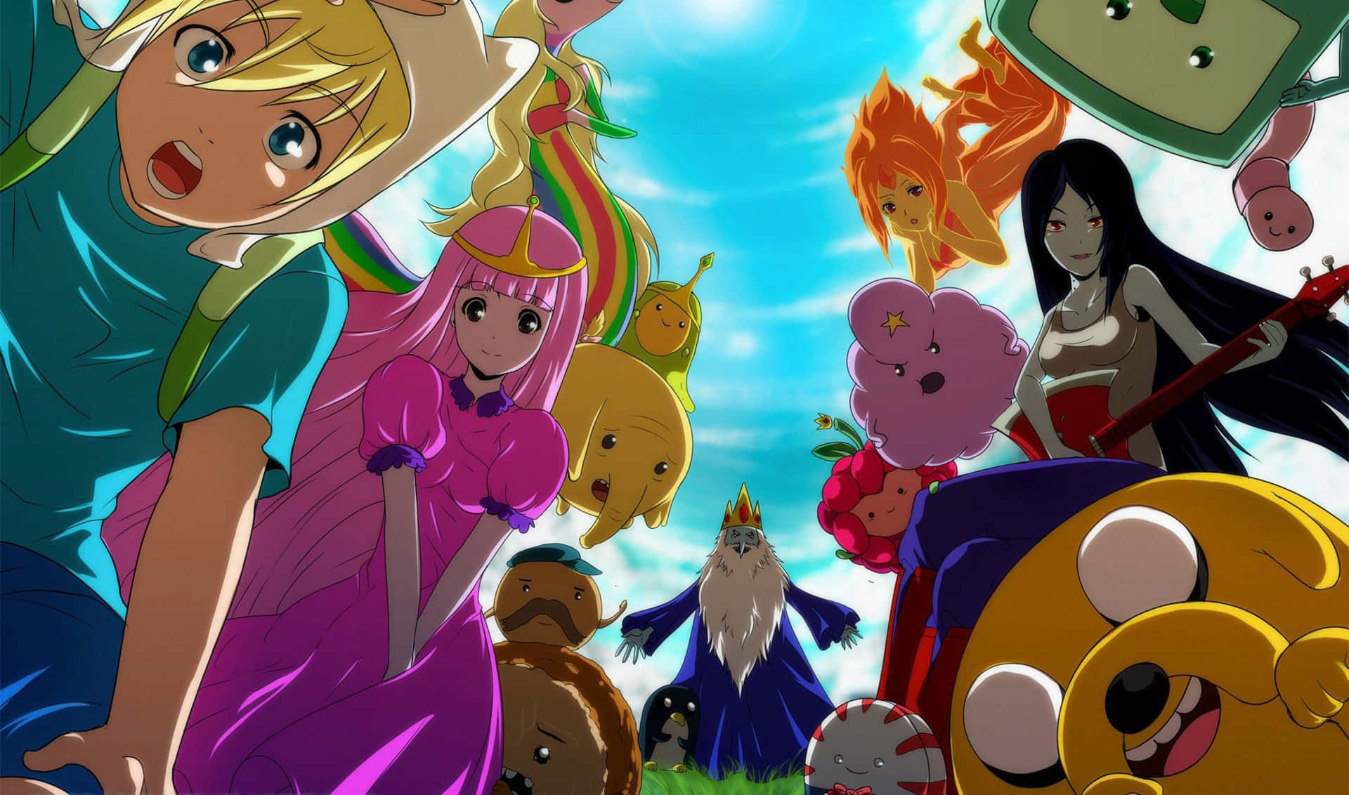 Animated TV Series, anime, diverse characters, Full HD Desktop Wallpaper