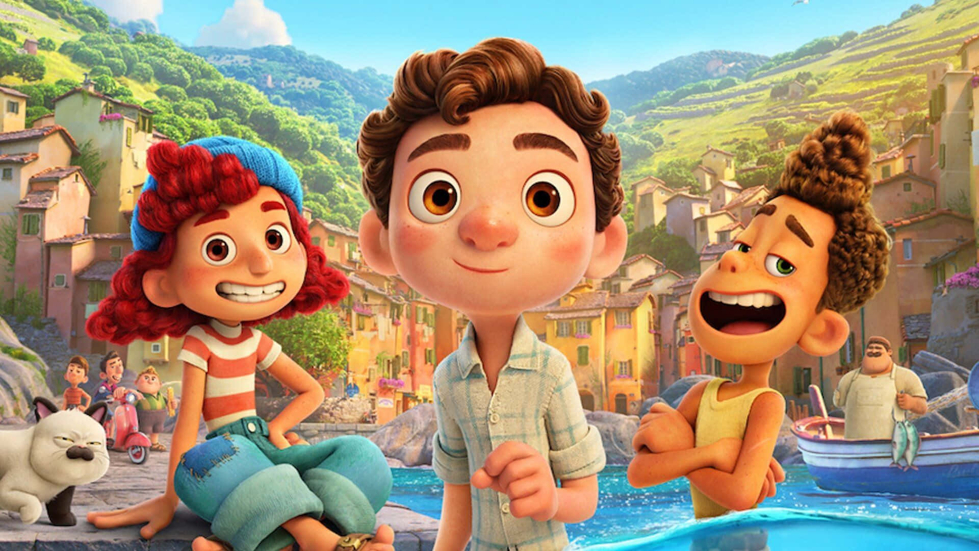 animation movies, 1920 x 1080 wallpaper, coastal village, Full HD Desktop Wallpaper
