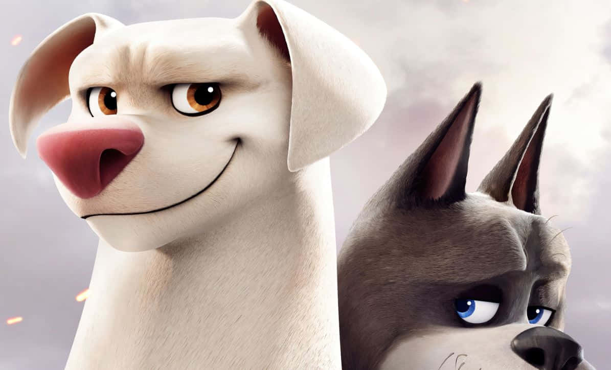 animation movies, white dog, gray dog, SD Desktop Wallpaper