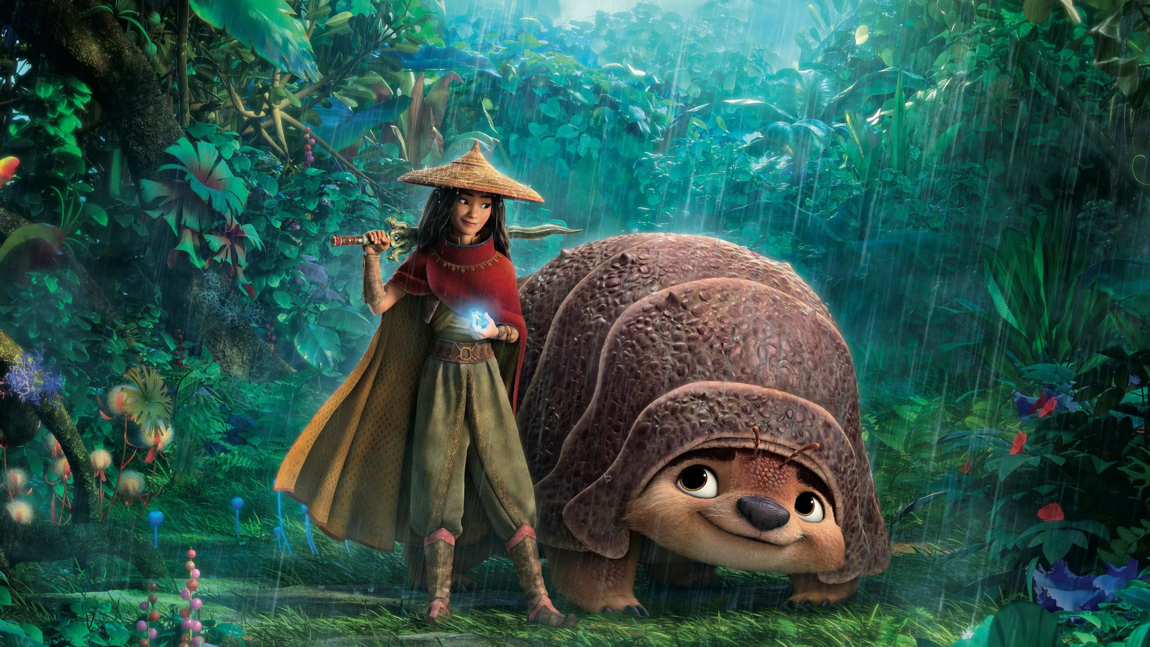 Animation Movies, young warrior, armored companion, 4K Desktop Wallpaper