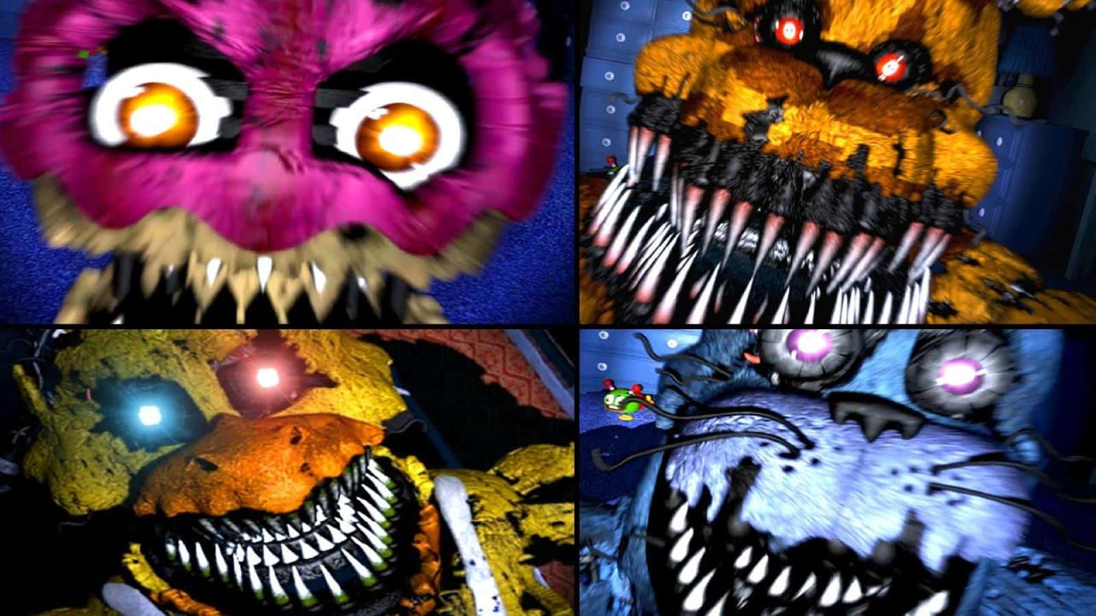 animatronic character, theme park, glowing eyes, HD Desktop Wallpaper