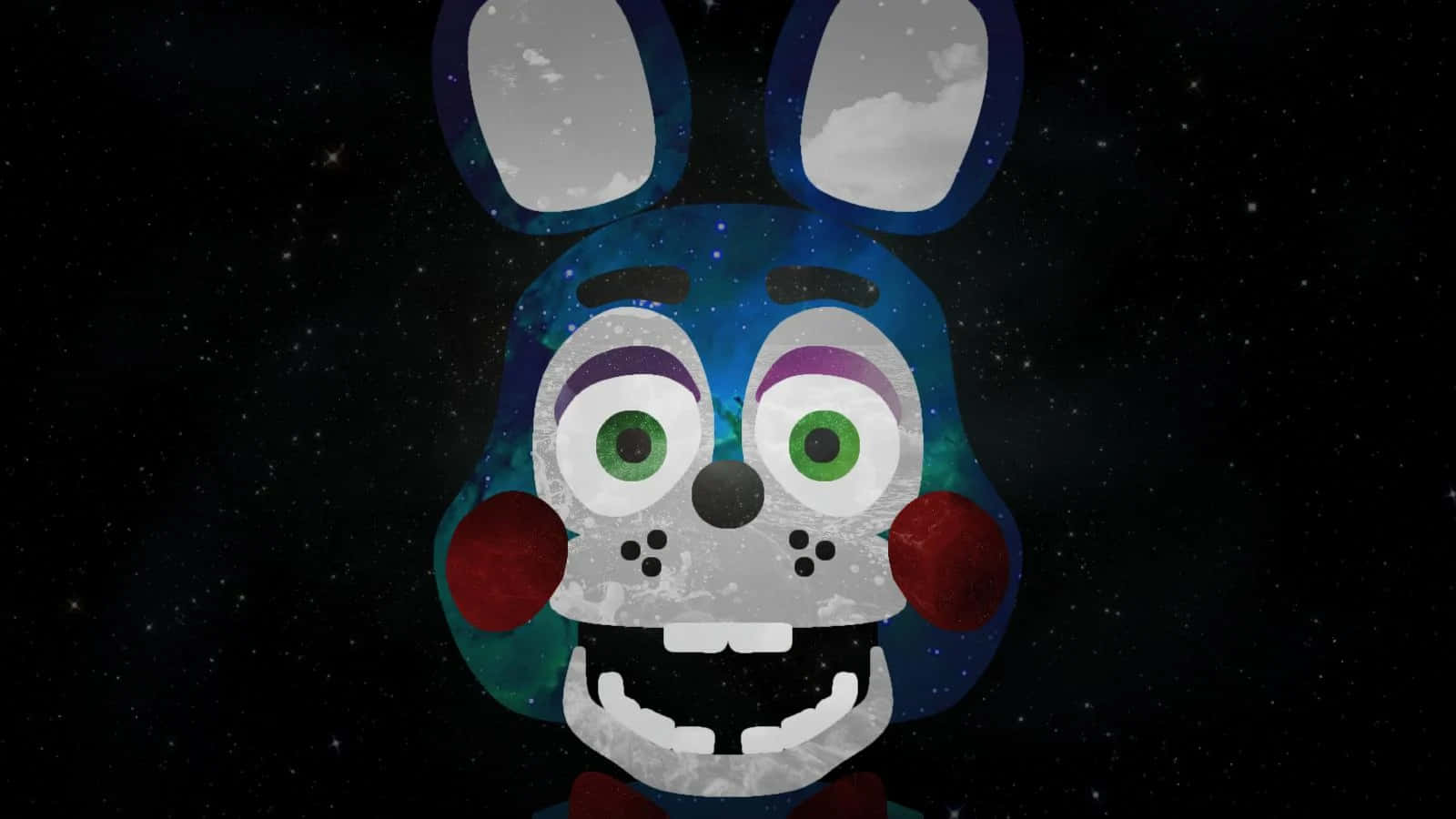 animatronic creature, blue bunny, green eyes, HD Desktop Wallpaper