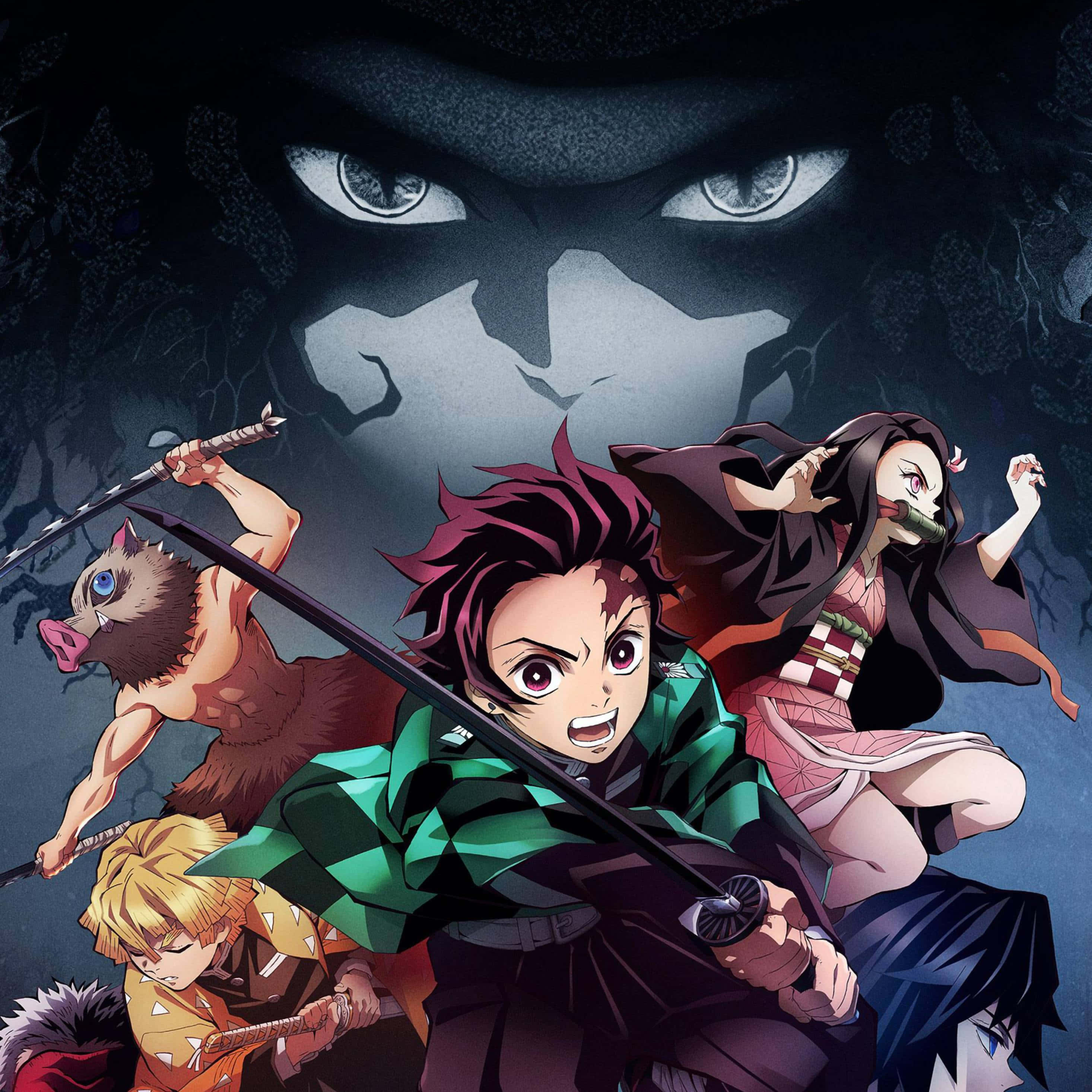 Anime 4K iPad, anime warriors, demon face, 2K Desktop Wallpaper